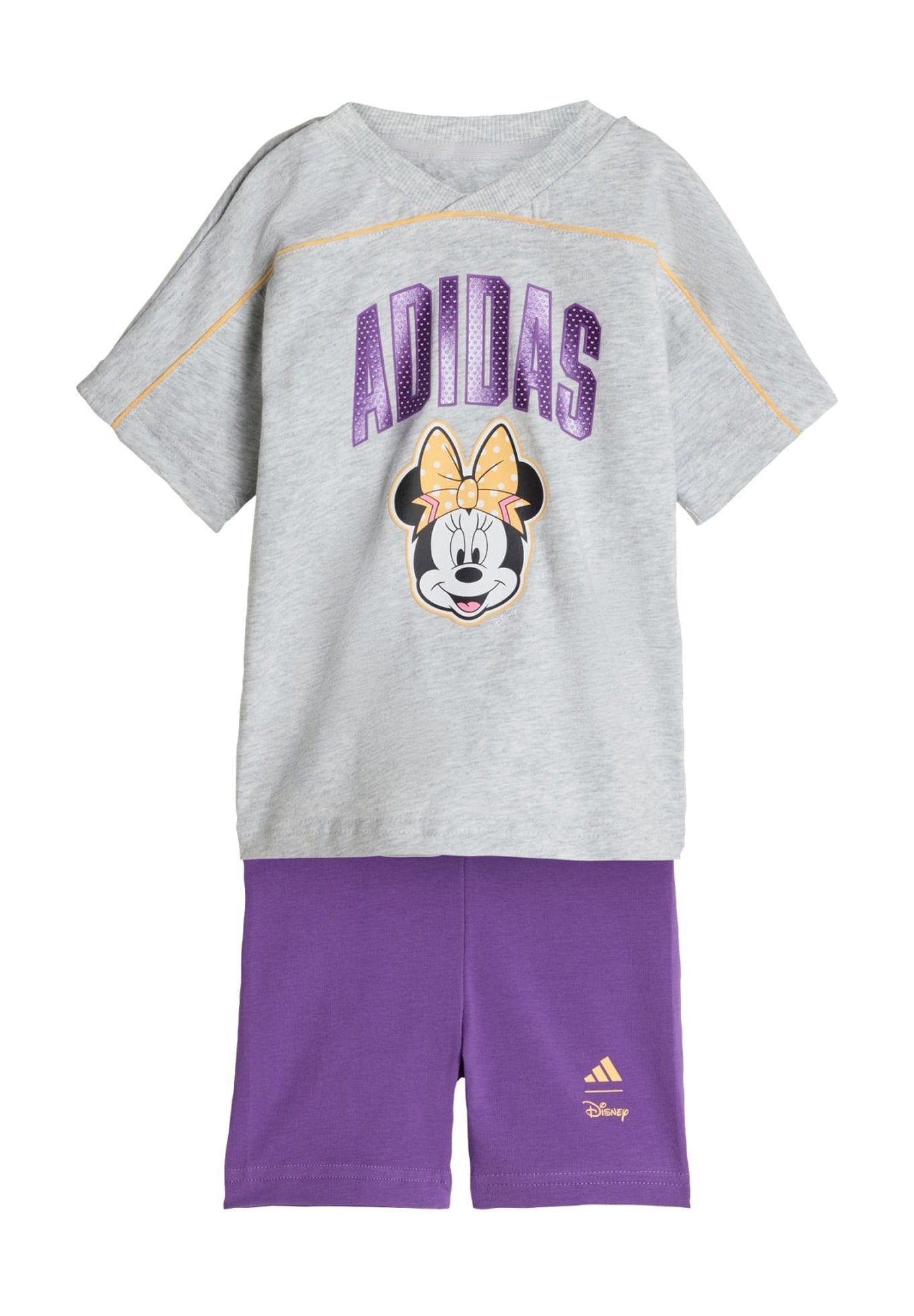 ENSEMBLE MINNIE MOUSE - Short de sport - gris clair chiné/orange pastel
