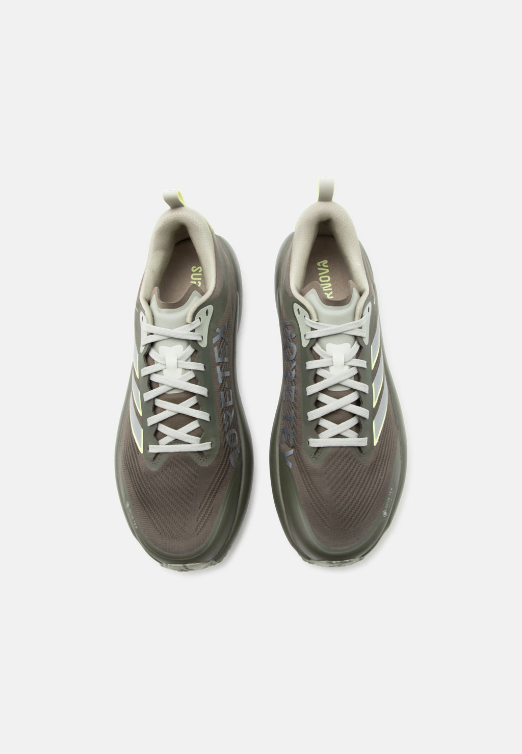 SUPERNOVA RISE 3 GTX M - Road running shoes - shadow olive/iron metallic/frozen lemon
