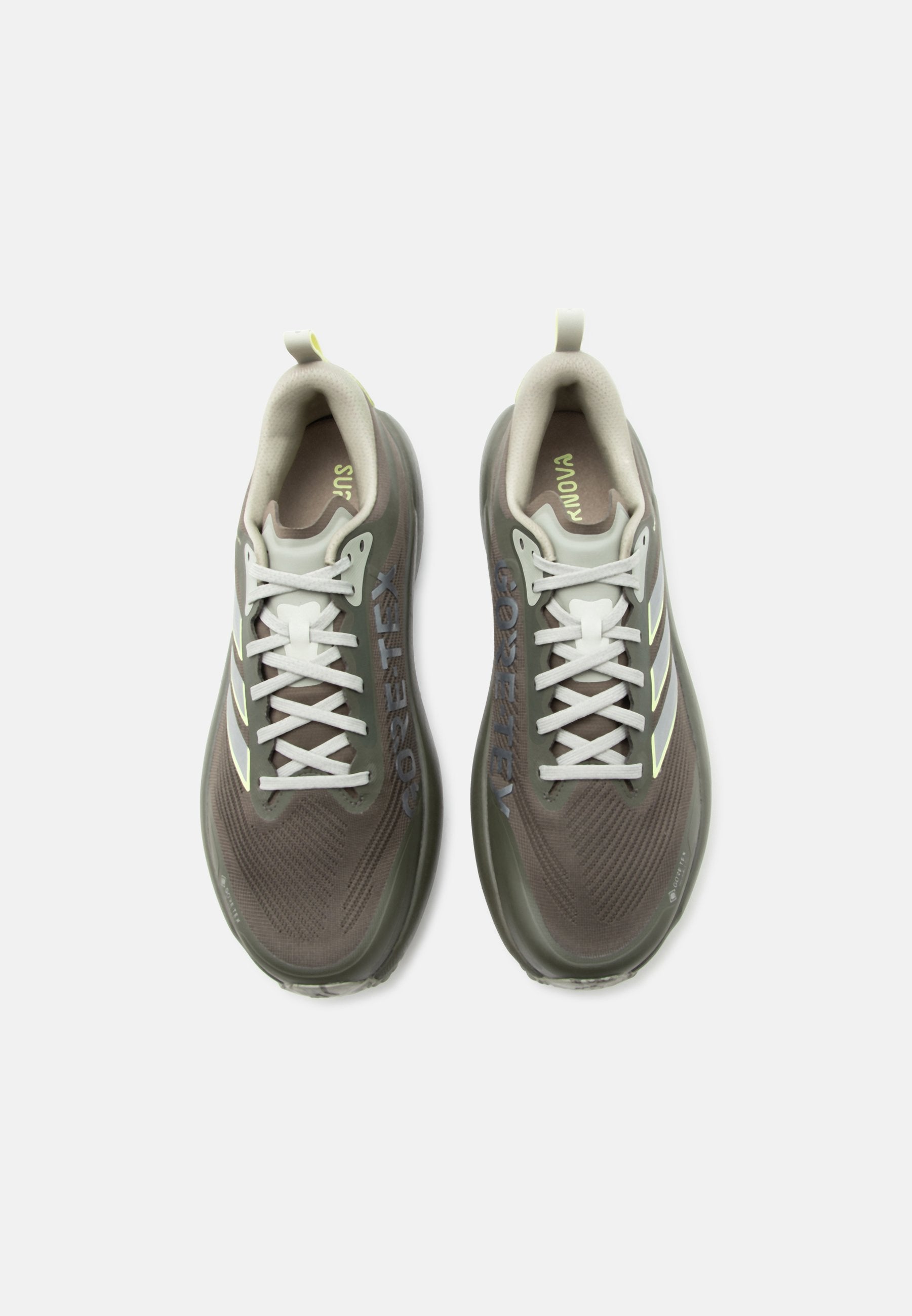 SUPERNOVA RISE 3 GTX M - Road running shoes - shadow olive/iron metallic/frozen lemon