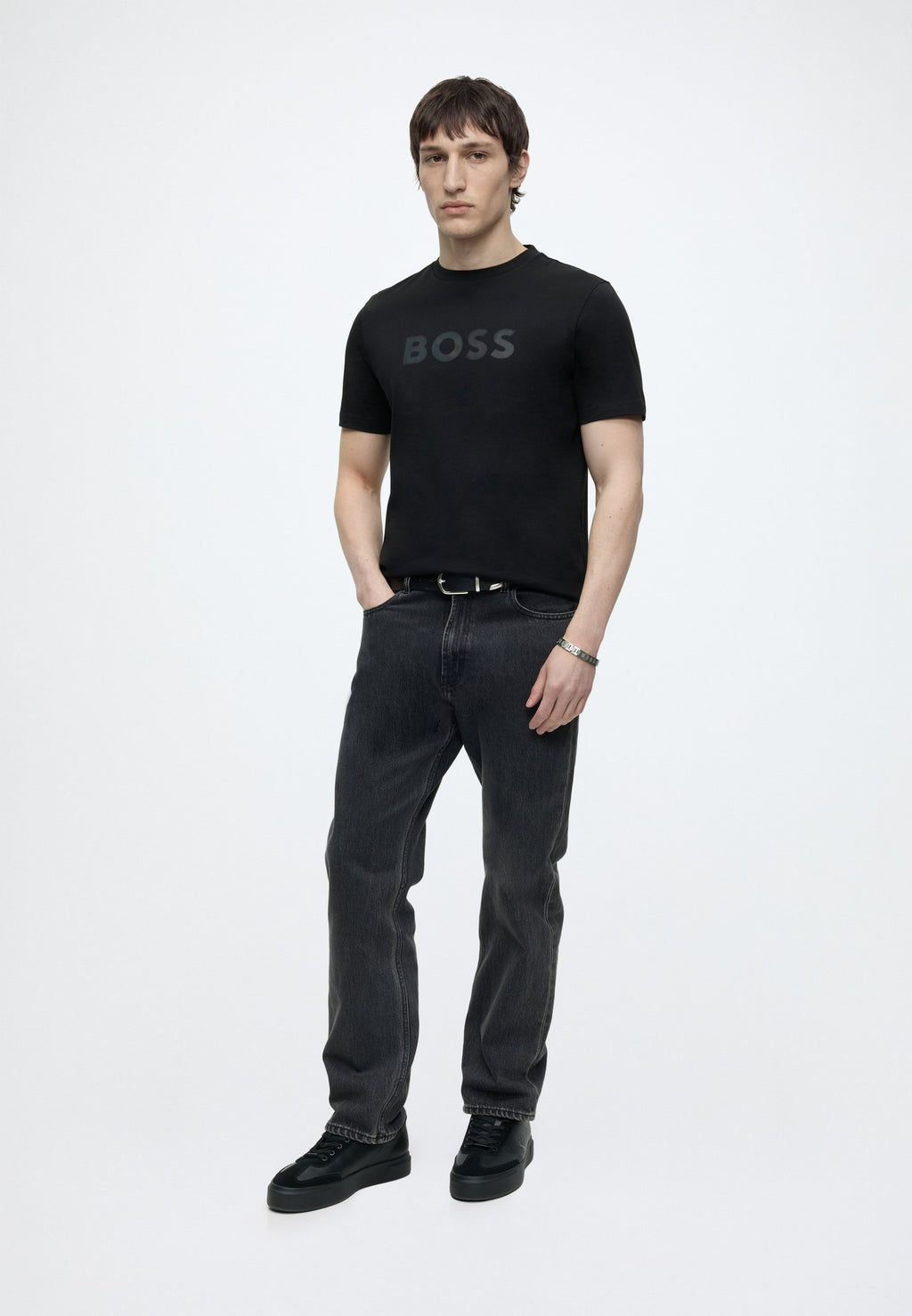 TE LOGO - Print T-shirt - black