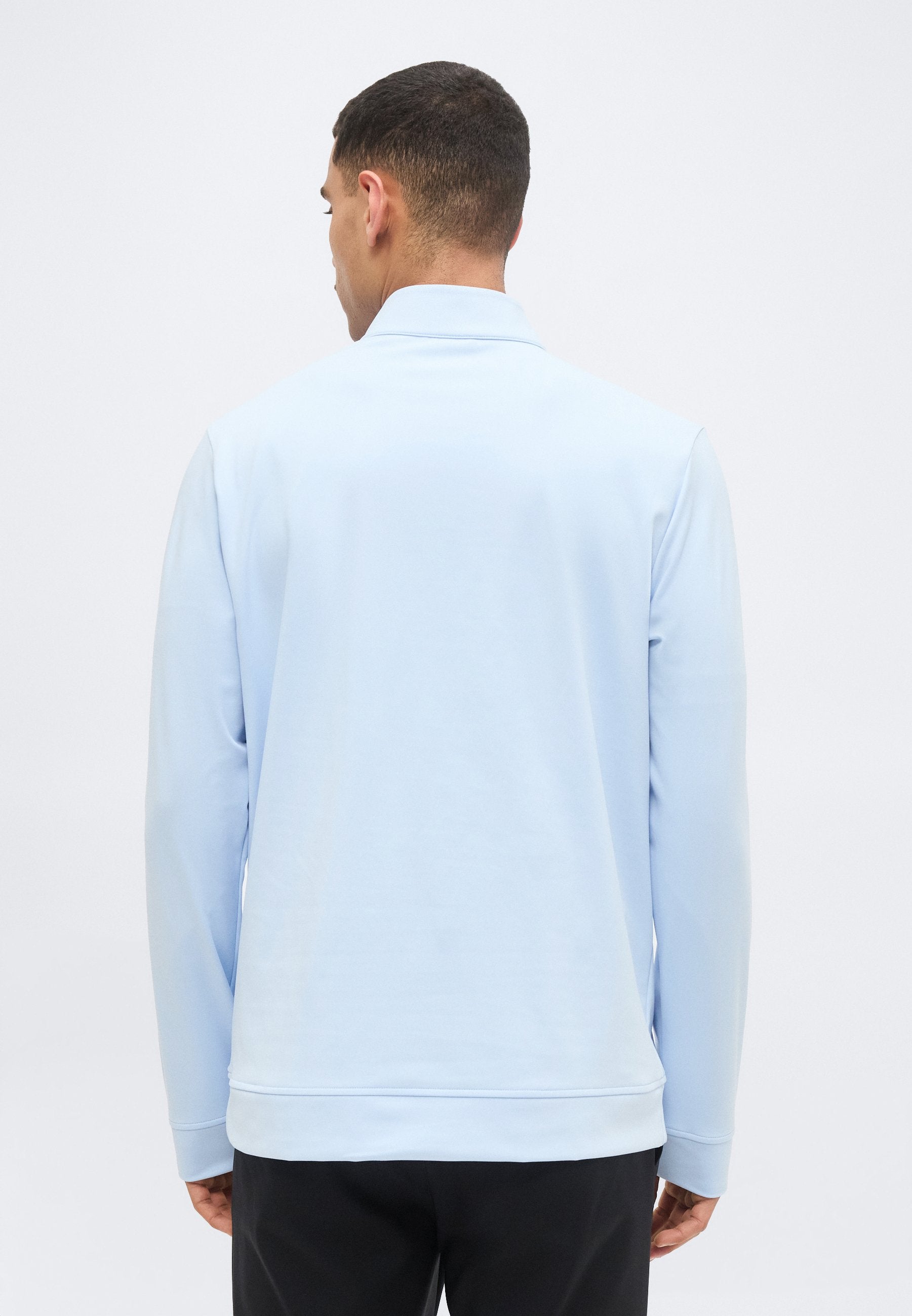 ULTIMATE CLASSIC QUARTER ZIP - Long sleeved top - light blue