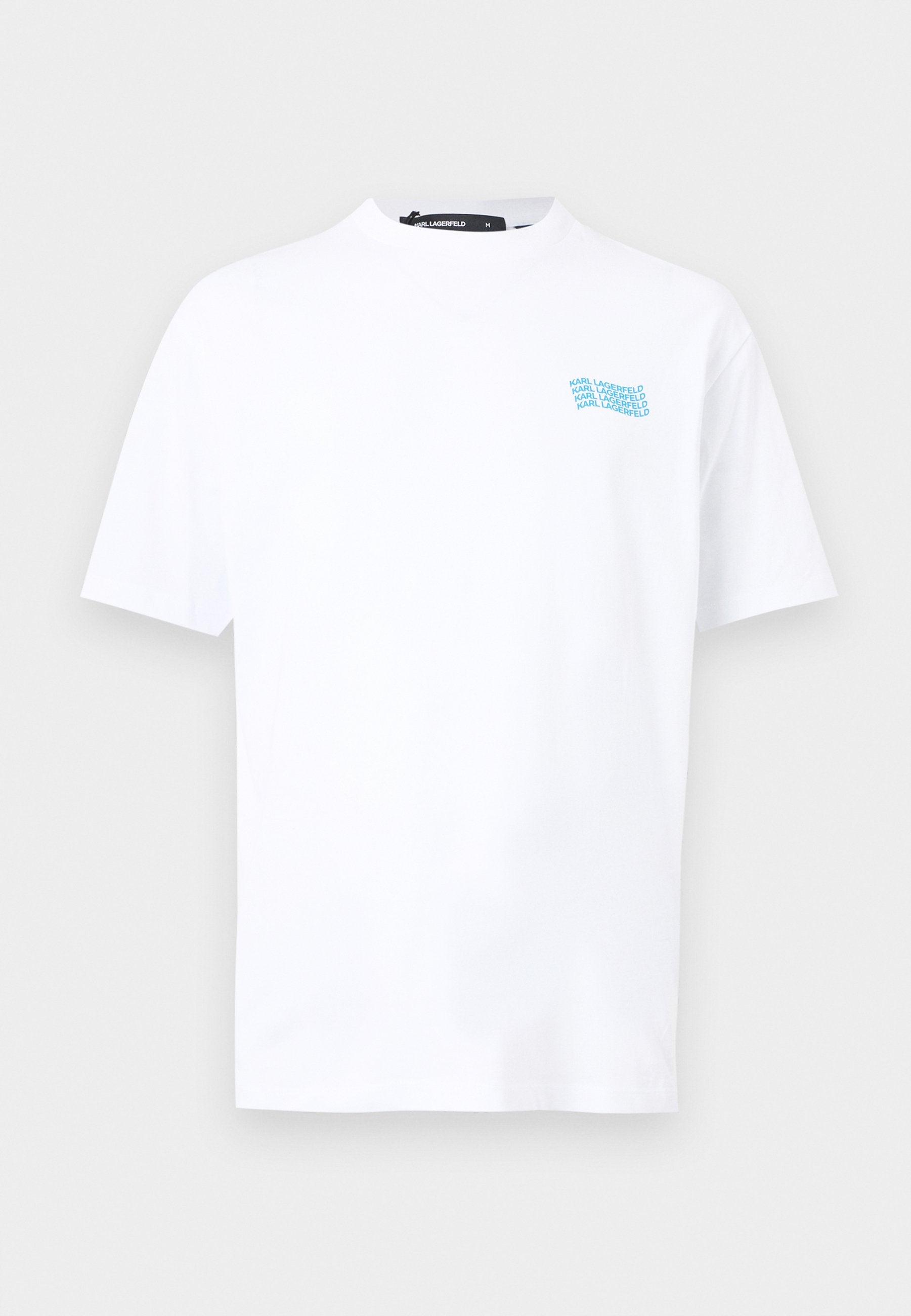 COL ROND - T-shirt imprimé - blanc