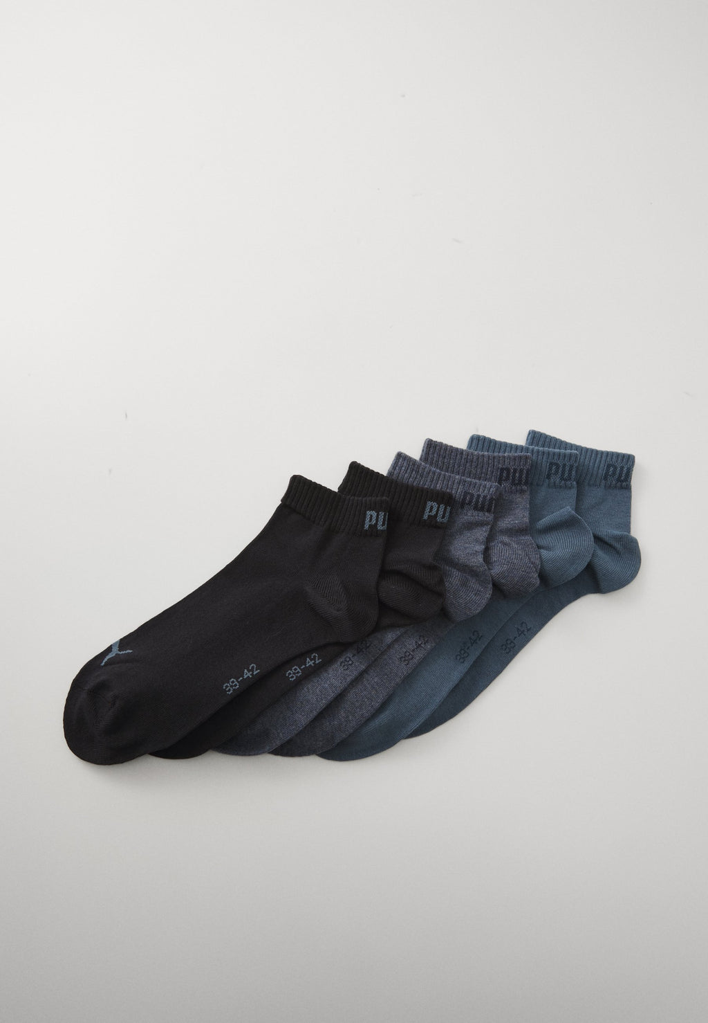 QUARTER PLAIN UNISEX 6 PACK - Sneaker socks - blue combo