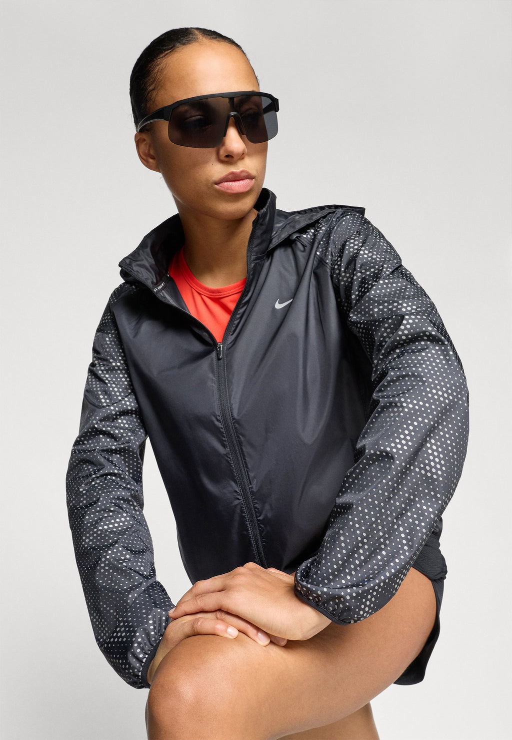 Running jacket - black/reflective silver-coloured