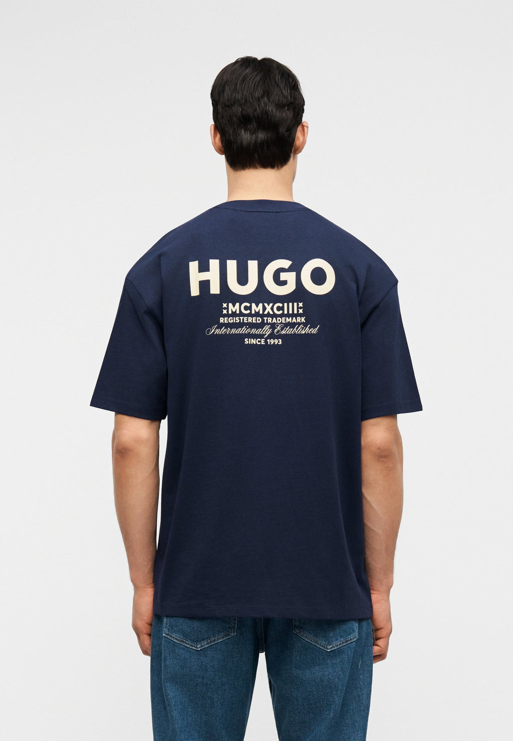 NALONO - Print T-shirt - dark blue