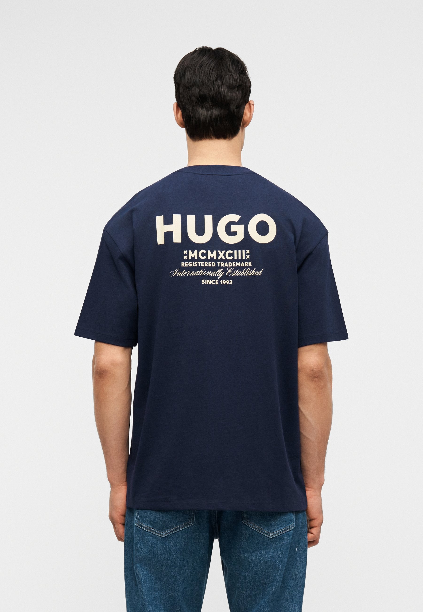 NALONO - Print T-shirt - dark blue
