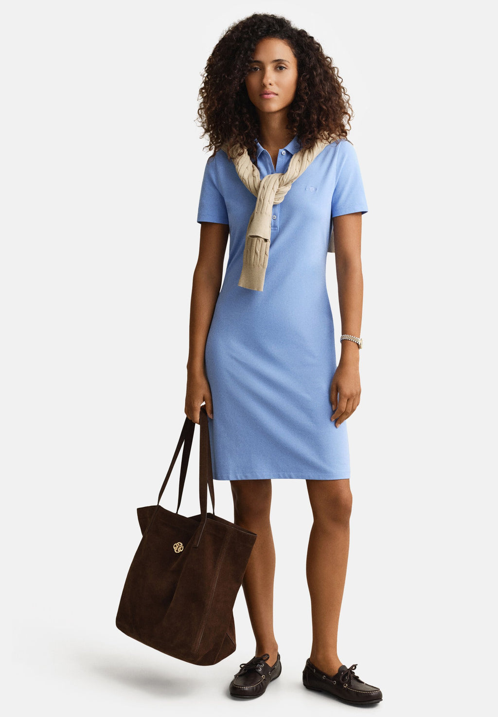 SLIM SHIELD  POLO - Jersey dress - palace blue