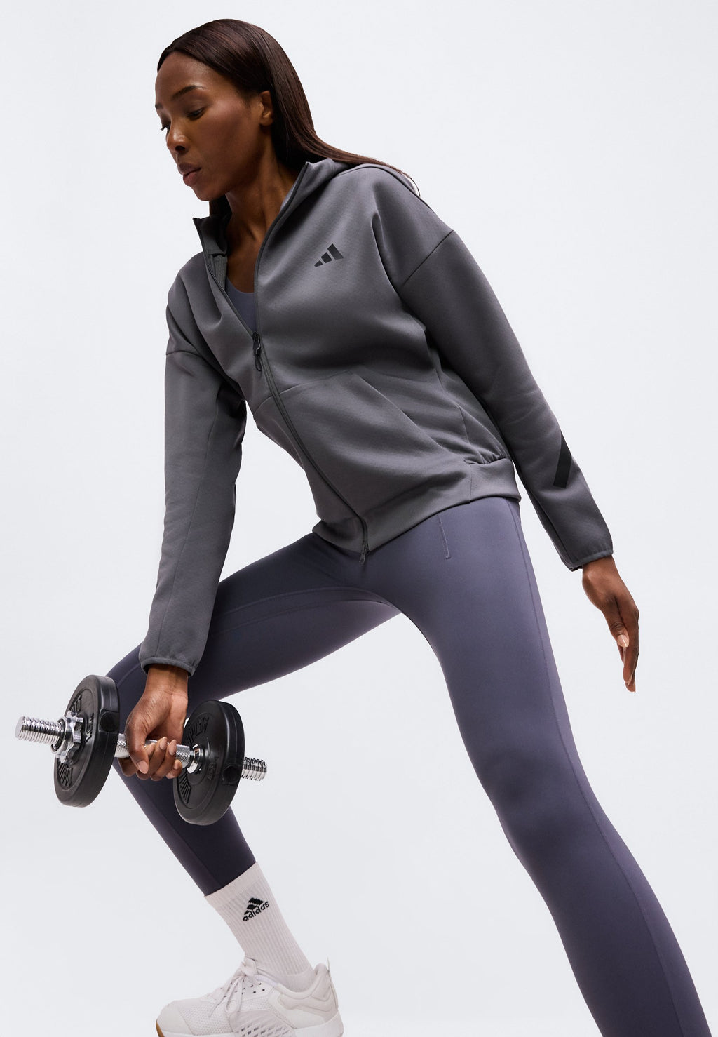 ADIDAS Z.N.E. FULL ZIP HOODIE - Zip-up sweatshirt - grey five