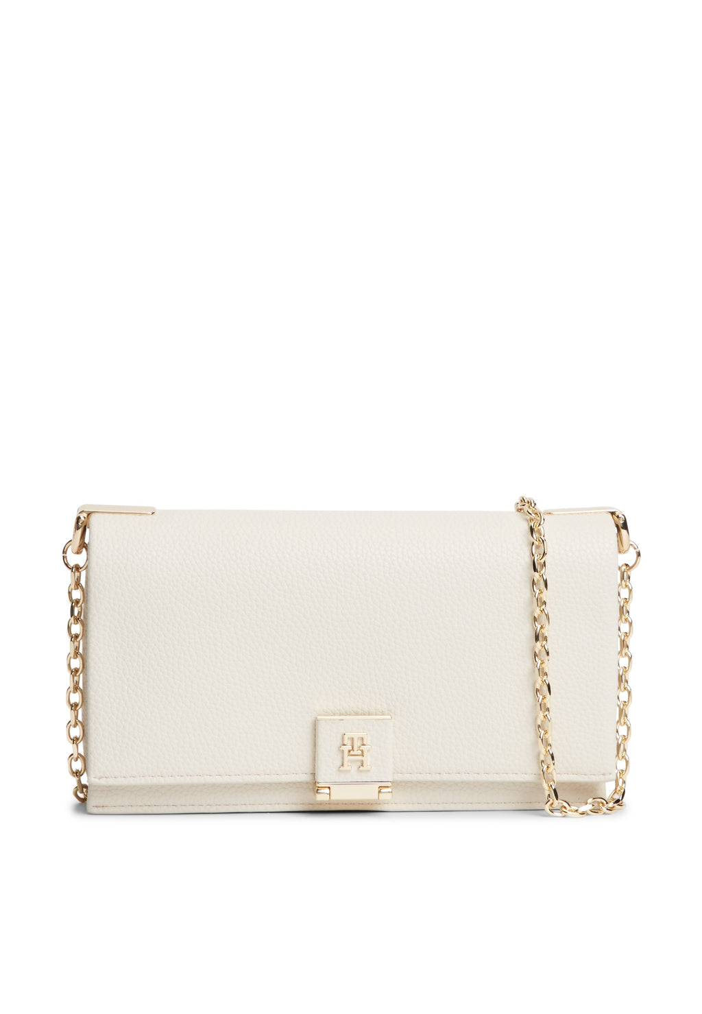 TH MONOGRAM CHAIN STRAP CROSSBODY BAG - Cross body bag - soft cream