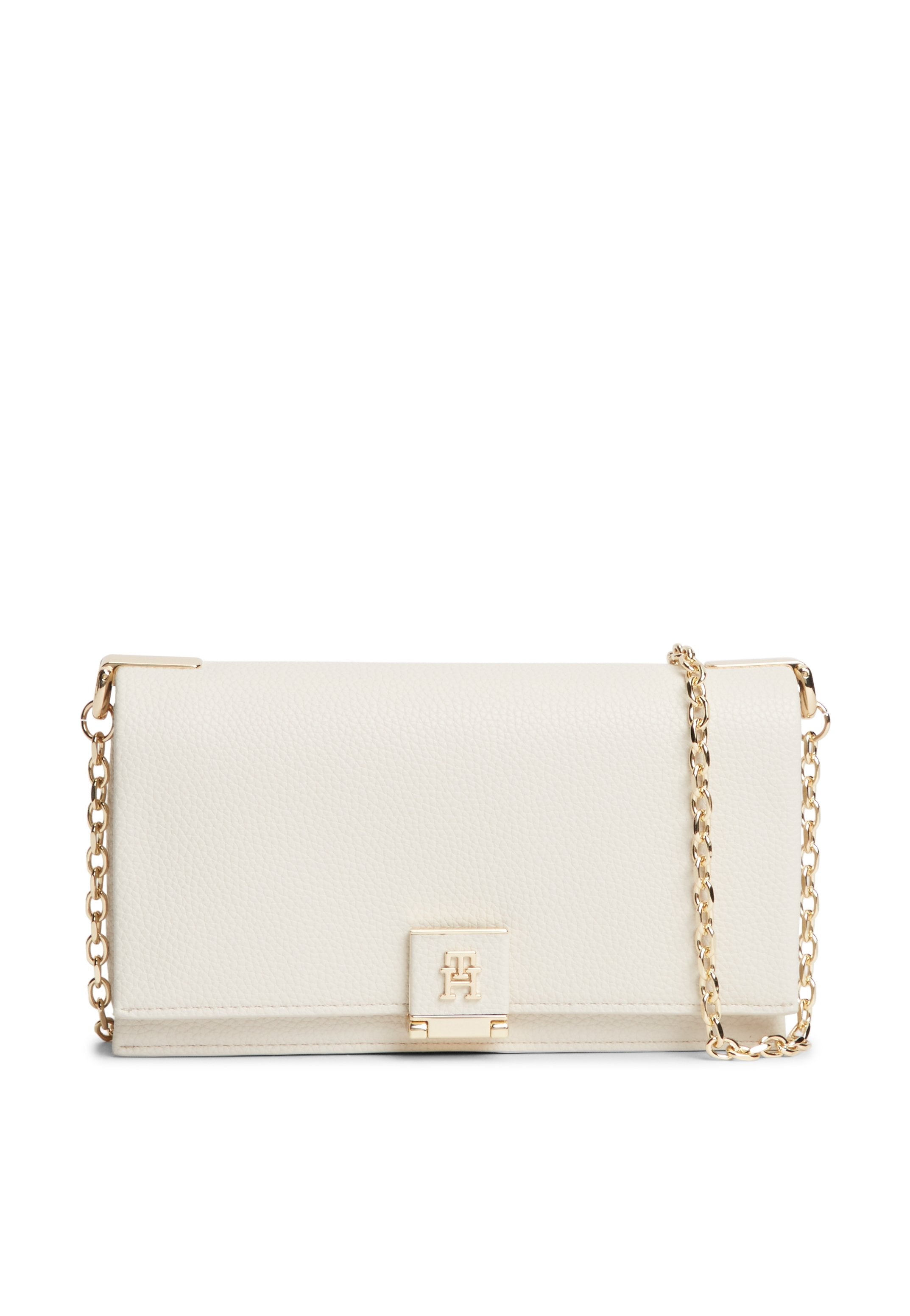 TH MONOGRAM CHAIN STRAP CROSSBODY BAG - Cross body bag - soft cream