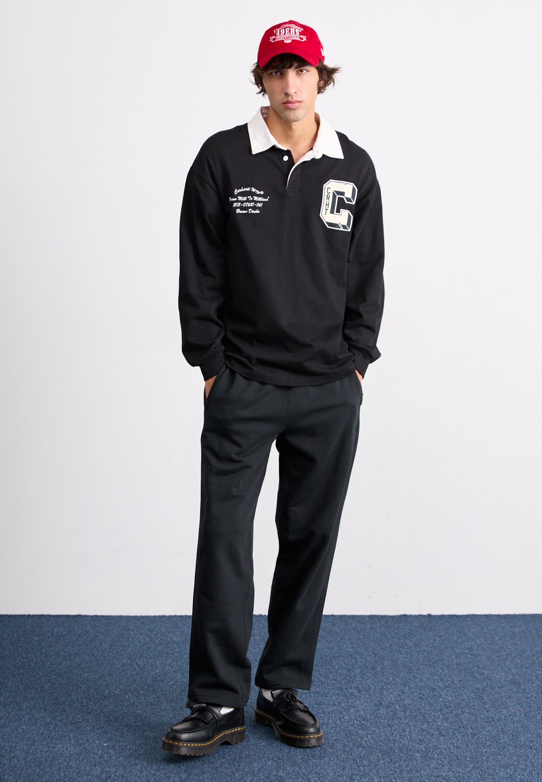 WIDE - Tracksuit bottoms - black