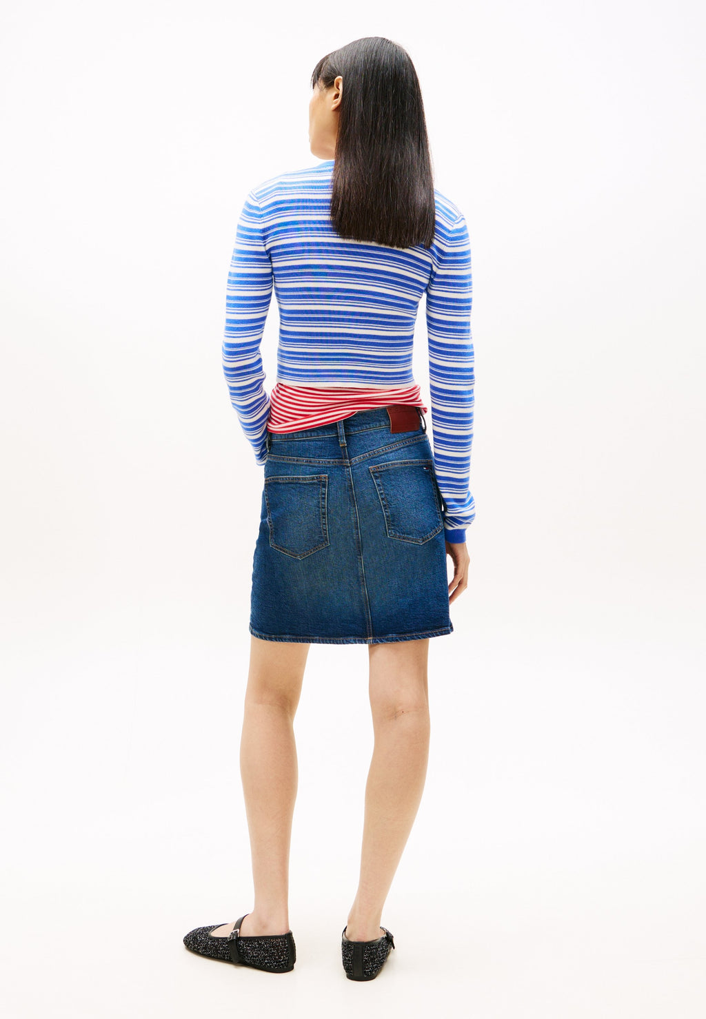 ULTRA HIGH RISE MOM DENIM MINI SKIRT - Denim skirt - denim dark