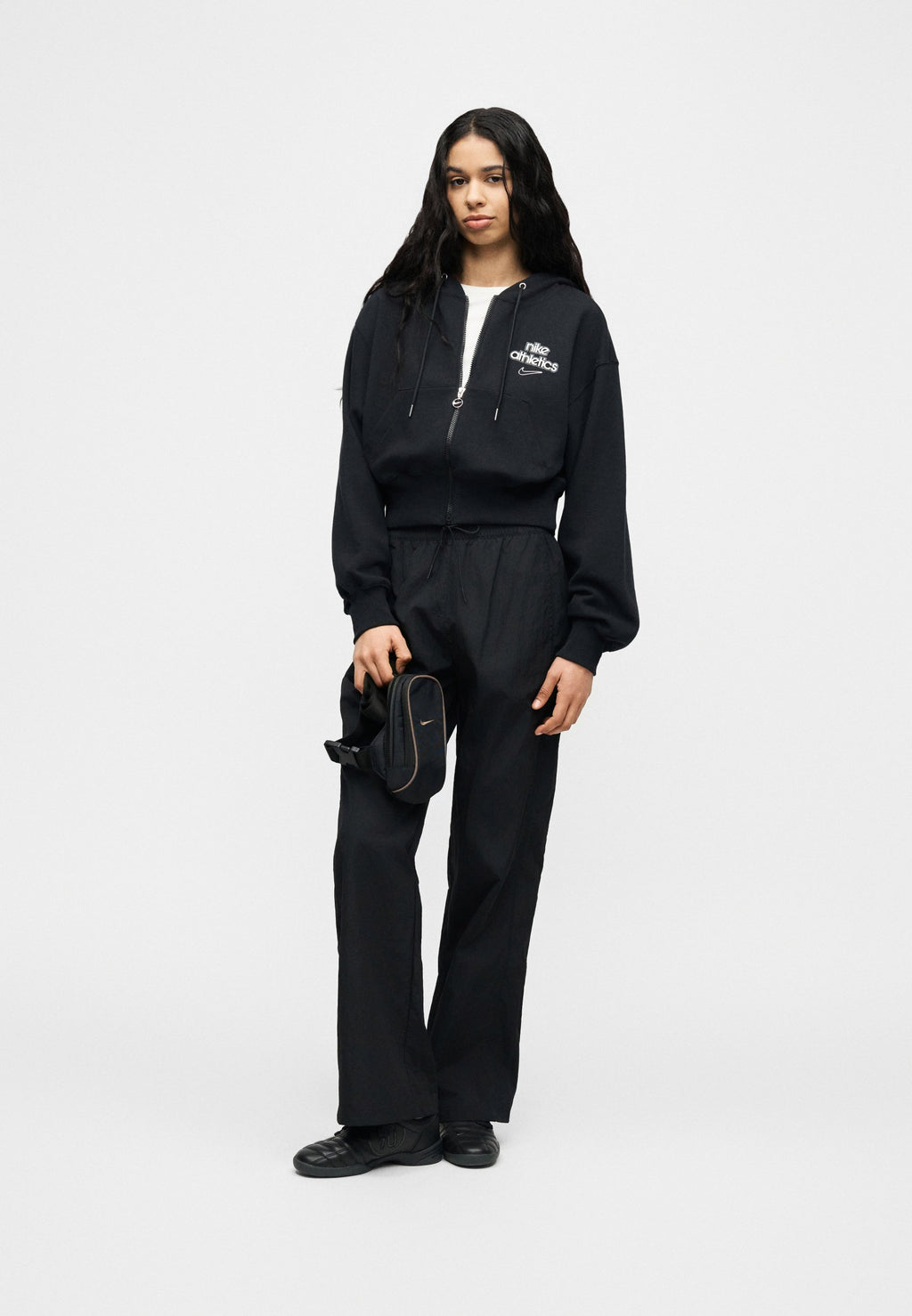 Zip-up sweatshirt - black