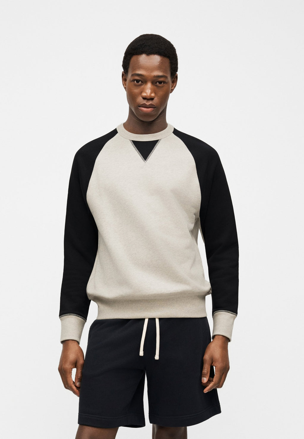 SHARPE - Sweatshirt - light grey/dark blue