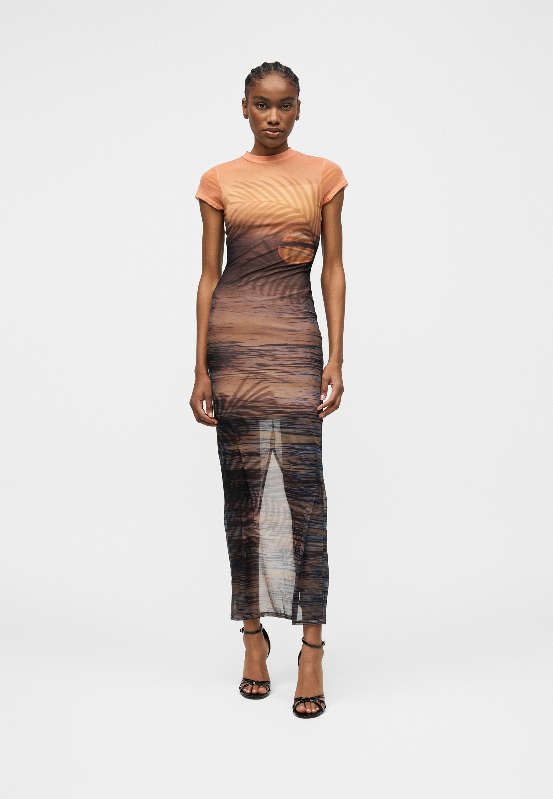 BEACH SUNSET DRESS - Day dress - peach coral/multi-coloured