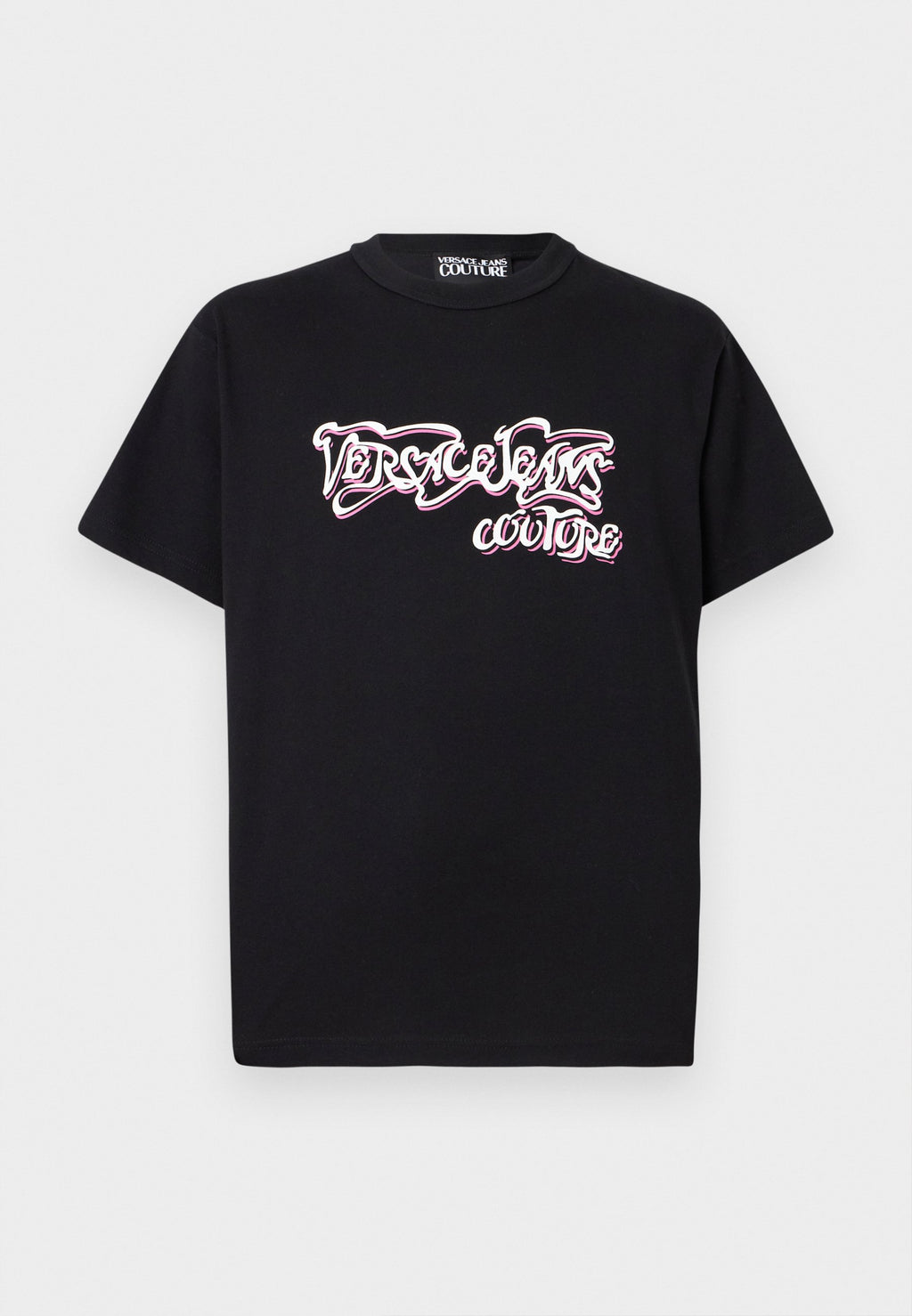 LOGO CURVED - Print T-shirt - black