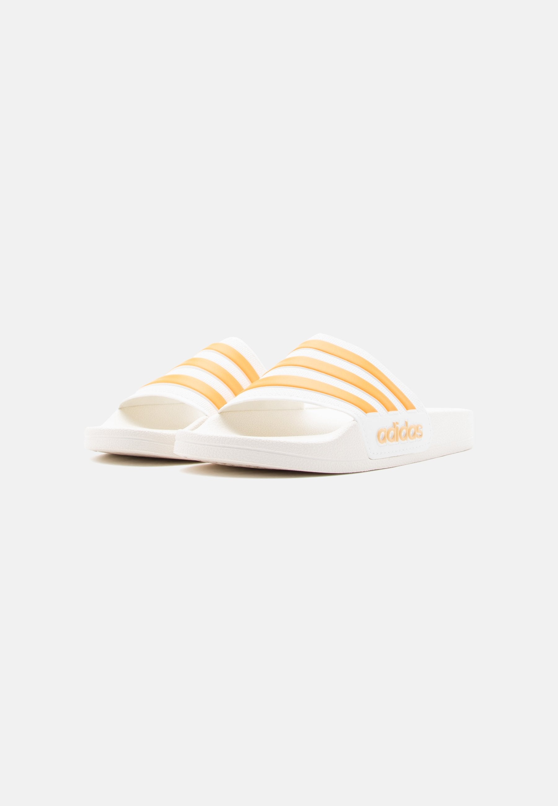 ADILETTE SHOWER UNISEX - Pool slides - off white/pure tangerine/semi ice tangerine