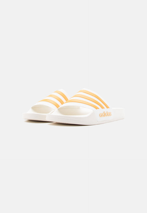 ADILETTE SHOWER UNISEX - Pool slides - off white/pure tangerine/semi ice tangerine
