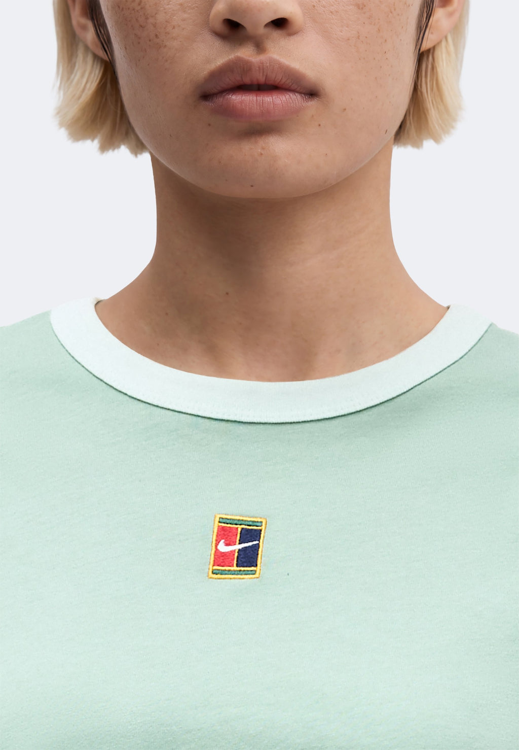 TEE HERITAGE RACQUET RINGER  - Print T-shirt - steam/barely green