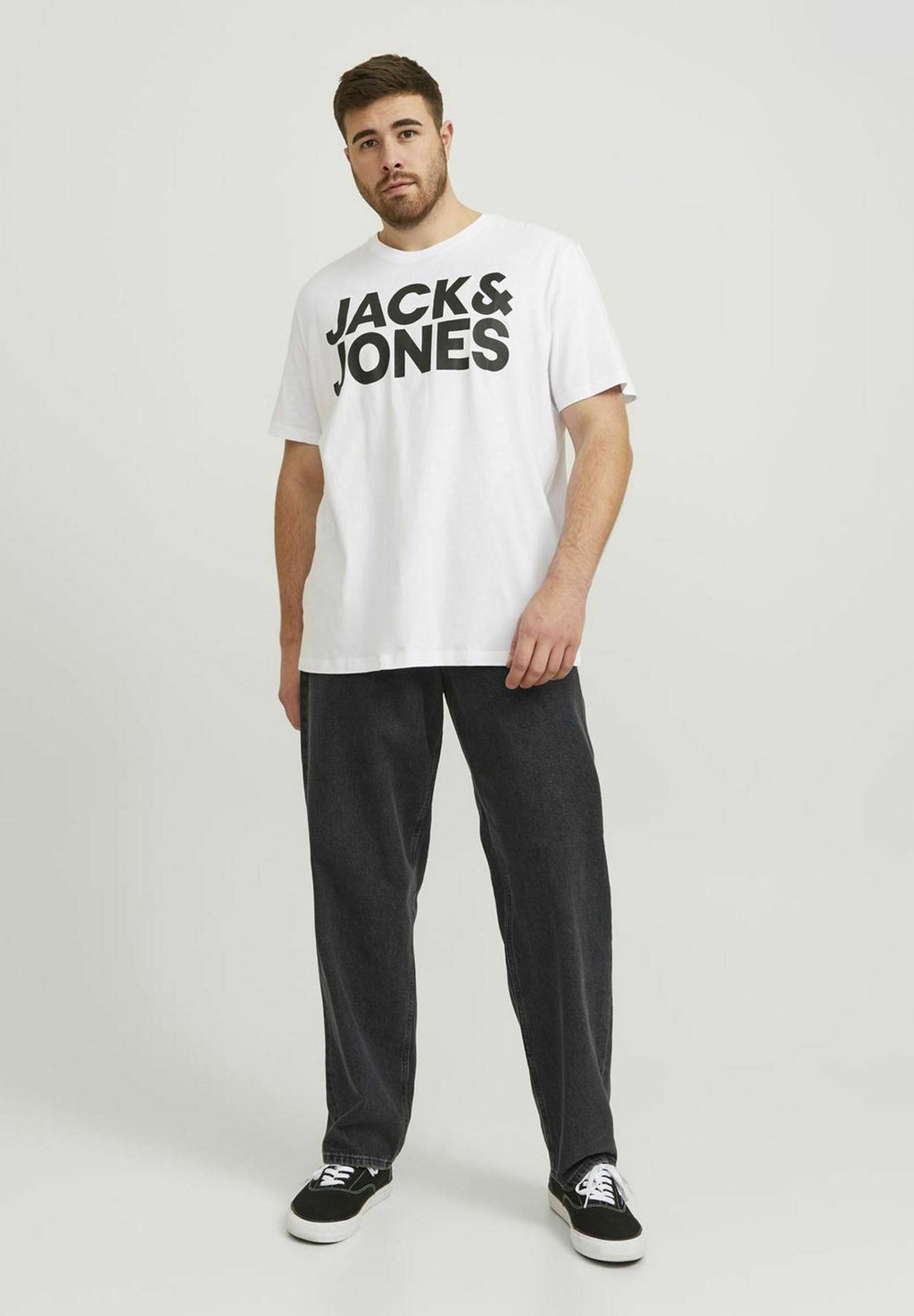 Relaxed Fit Plus Size JJICHRIS JJORIGINAL SQ 737 NOOS PLS - Relaxed fit jeans - black denim