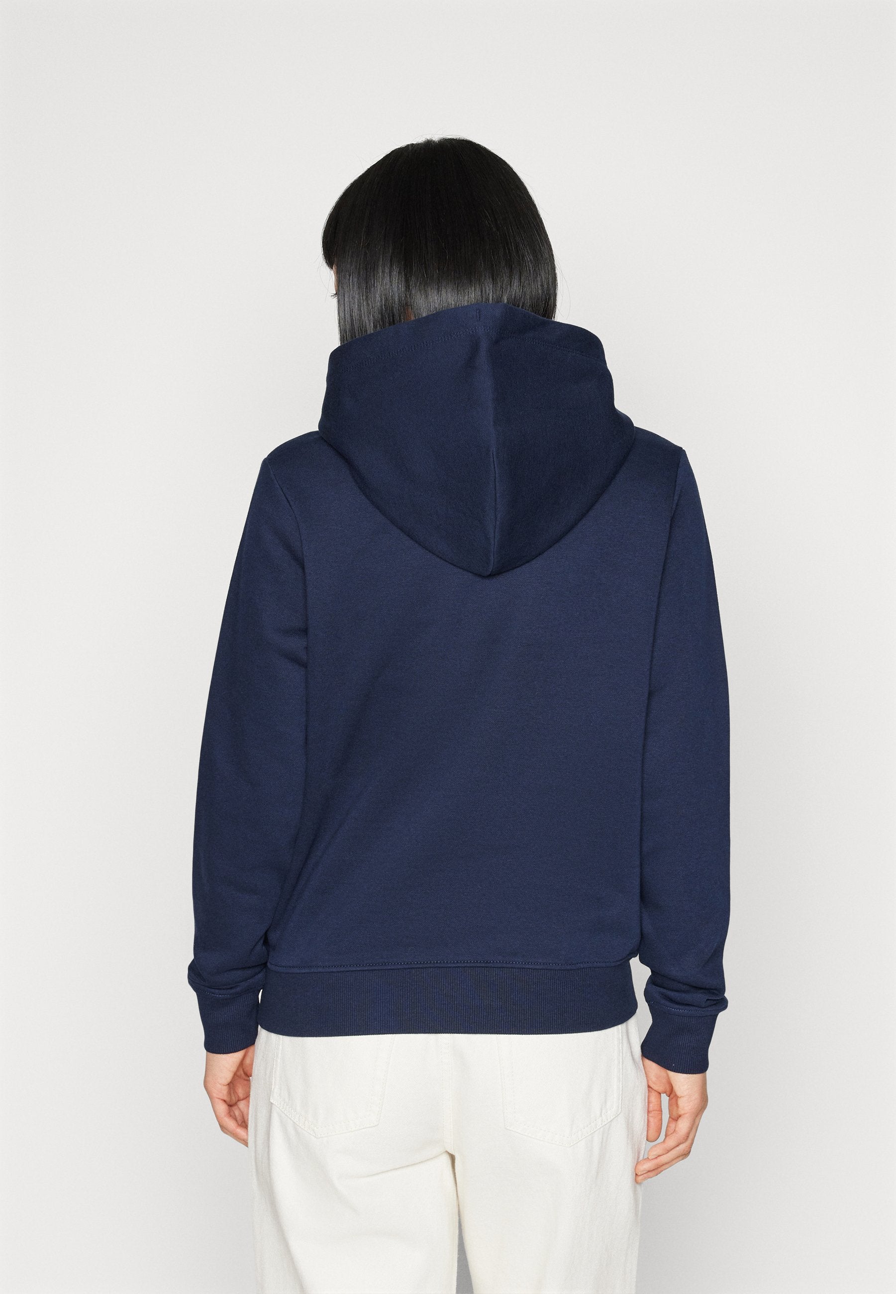 MOLLETON À CAPUCHE CORDON DE SERRAGE LOGO LINEAR - Sweat à capuche - bleu marine foncé