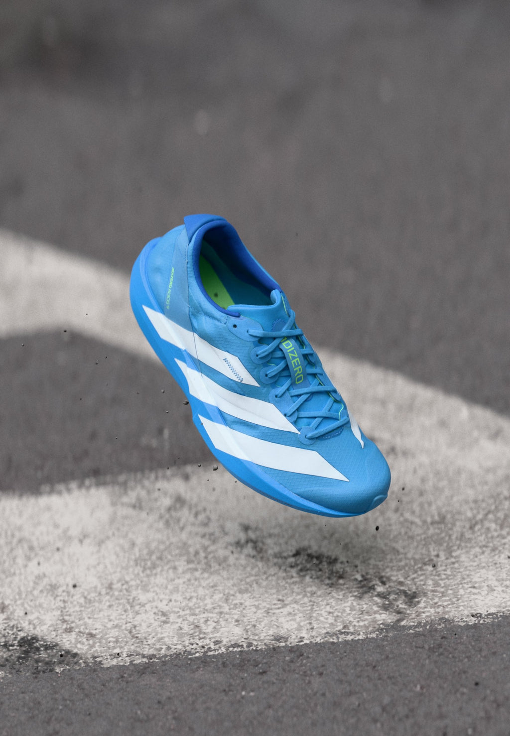 ADIZERO ADIOS 9 - Chaussures de running sur route - bleu/blanc/citron vert
