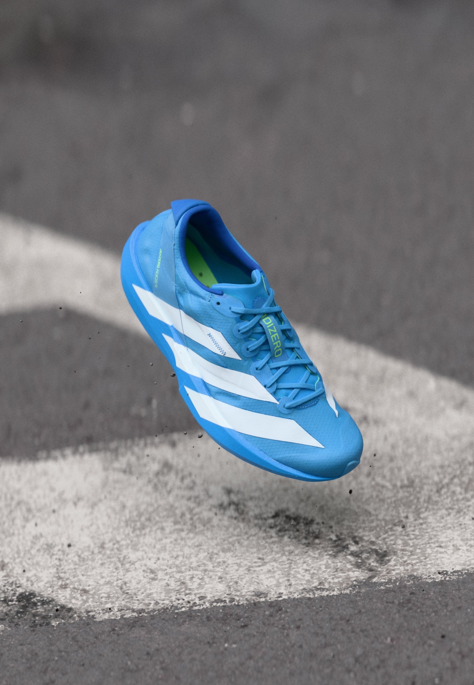 ADIZERO ADIOS 9 - Chaussures de running sur route - bleu/blanc/citron vert