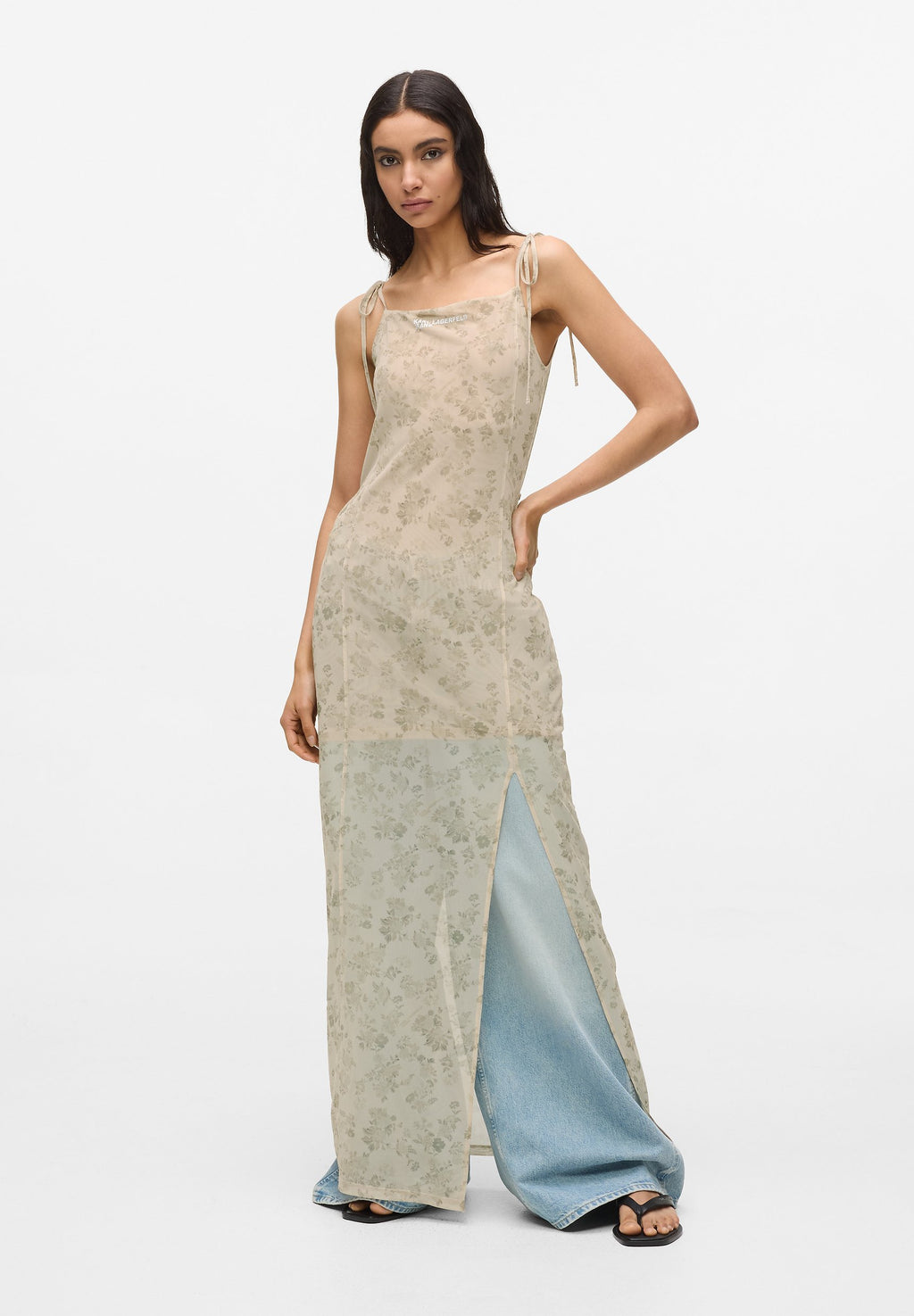 FLORAL MESH MAXI - Maxi dress - floral aop
