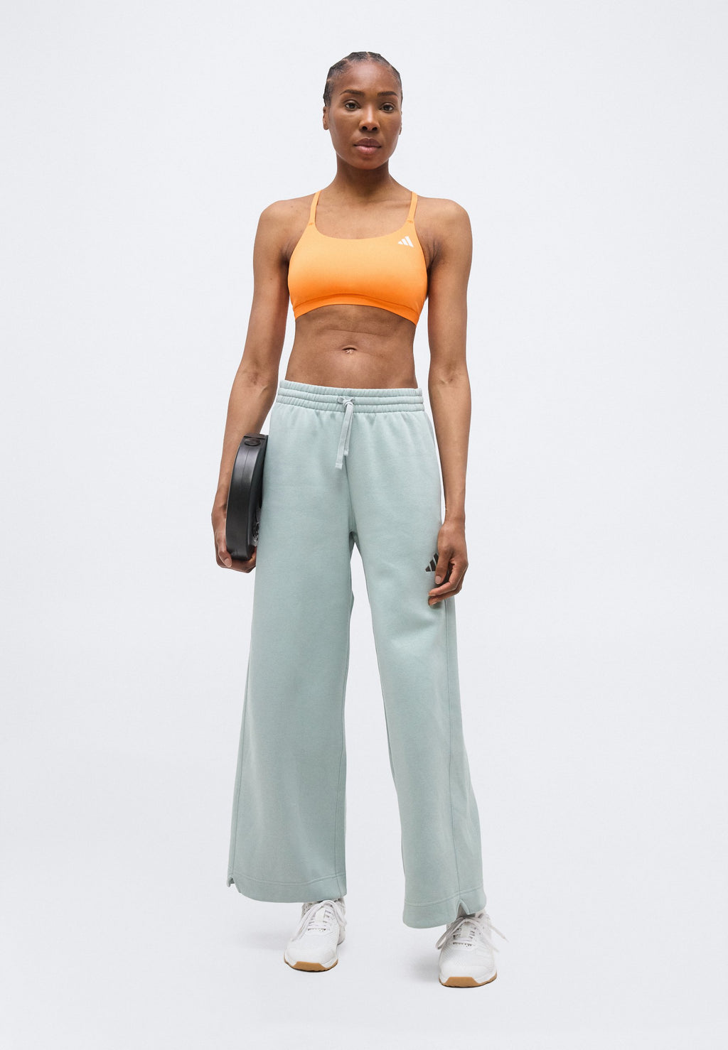 ALL SZN FLEECE LOOSE WIDE LEG - Tracksuit bottoms - sage