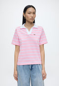 IKON STRIPE - Polo shirt - blue/lilac