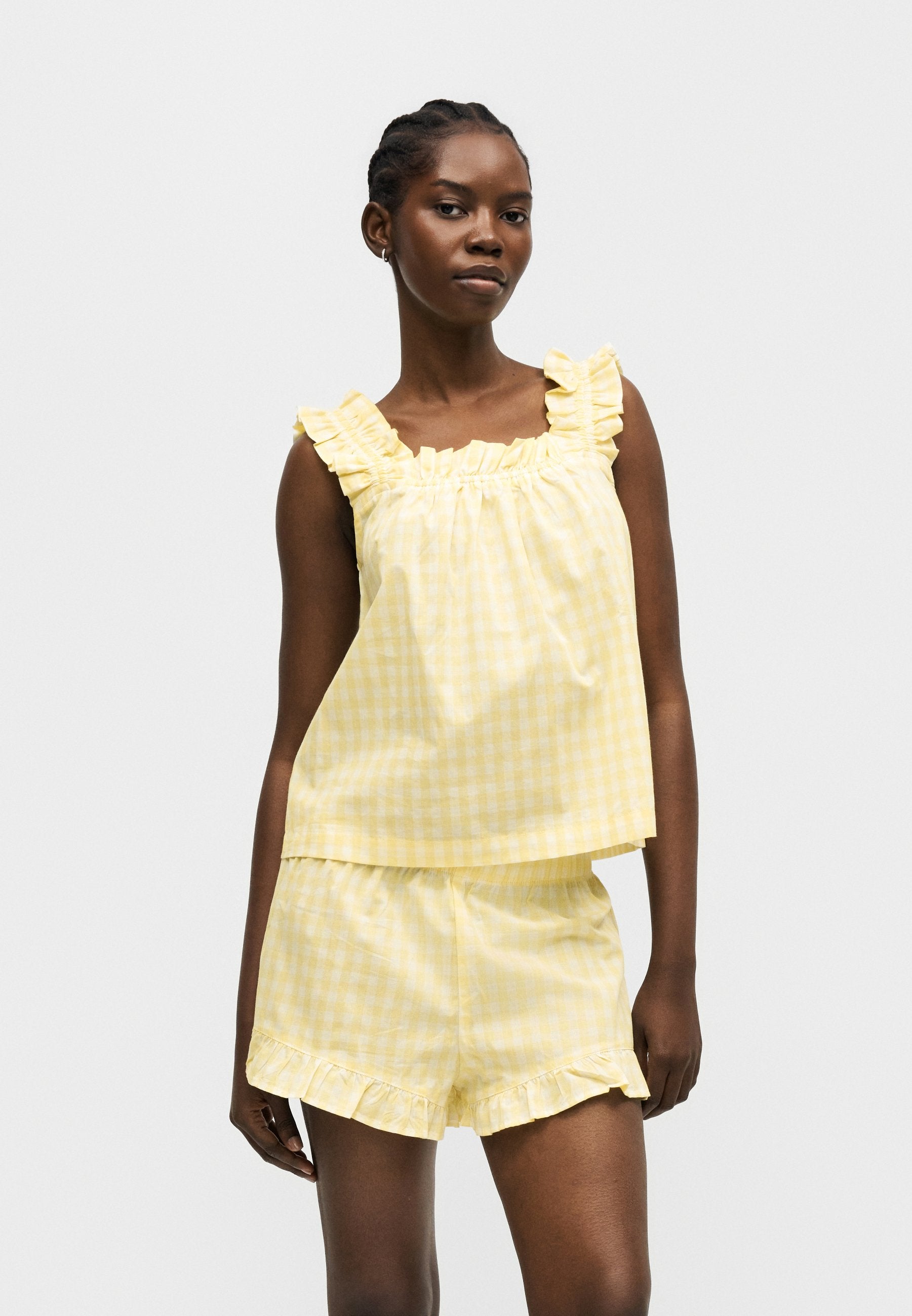 FASHION RUFFLE TANK - Pyjama top - yellow