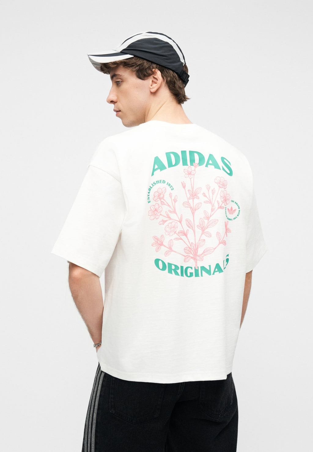 BOTANICAL GRAPHIC OVERSIZED TEE UNISEX - Print T-shirt - white