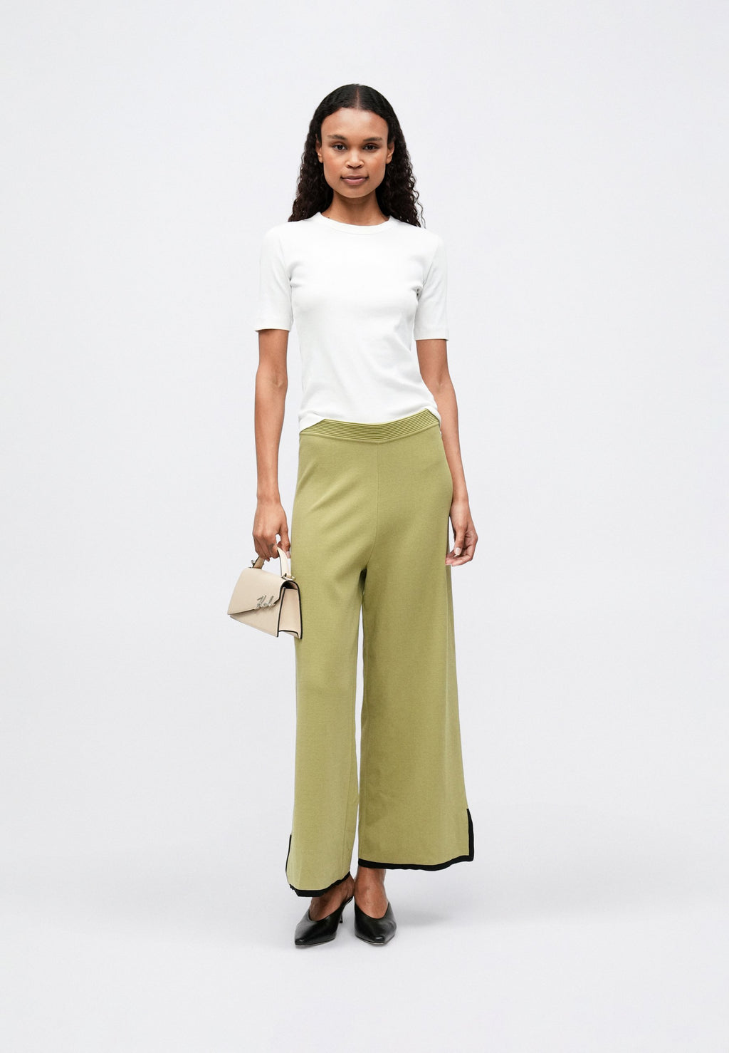 CONTRAST PANTS - Trousers - cedar/black