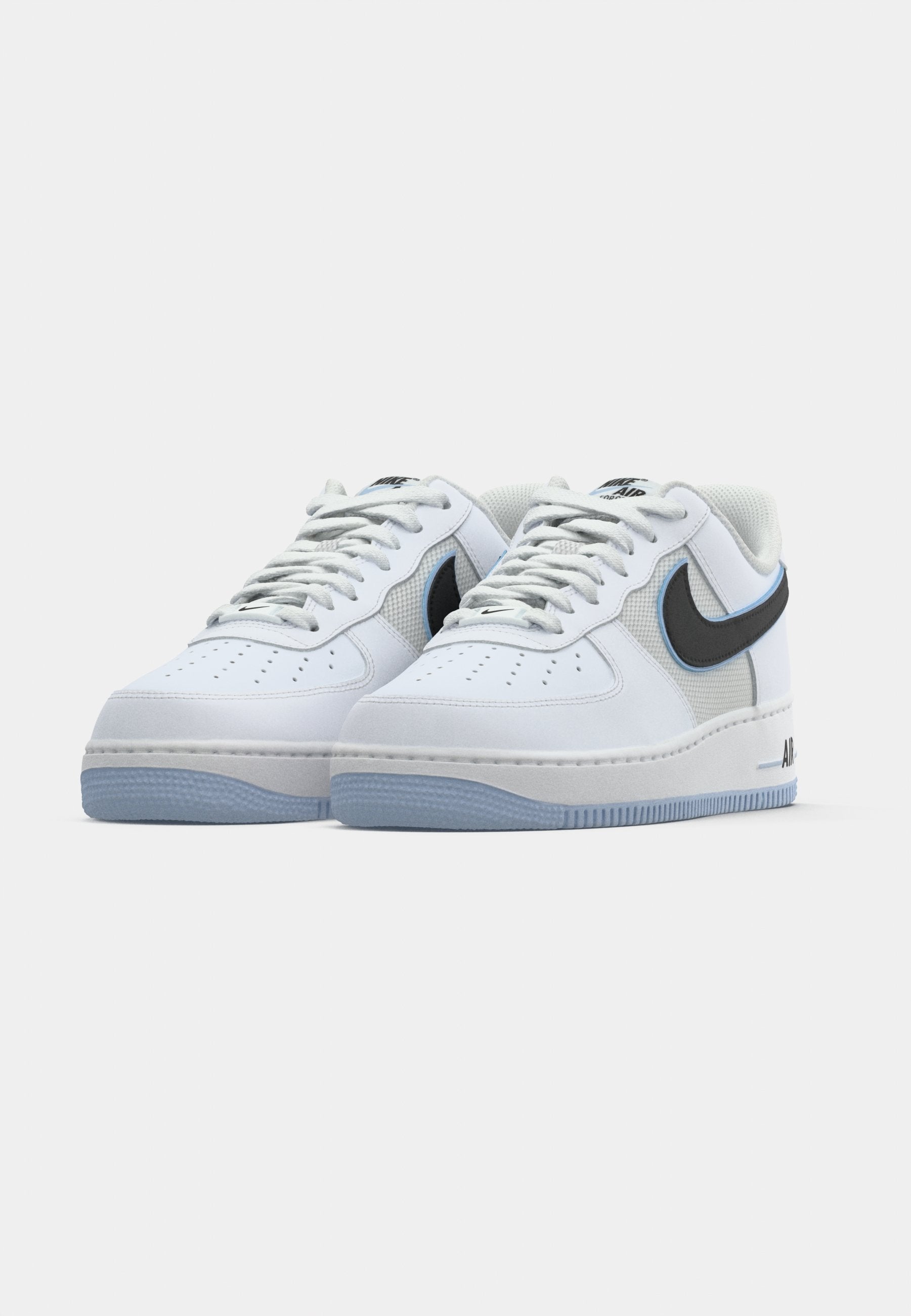 AIR FORCE 1 UNISEX - Trainers - white/black/hydrogen blue