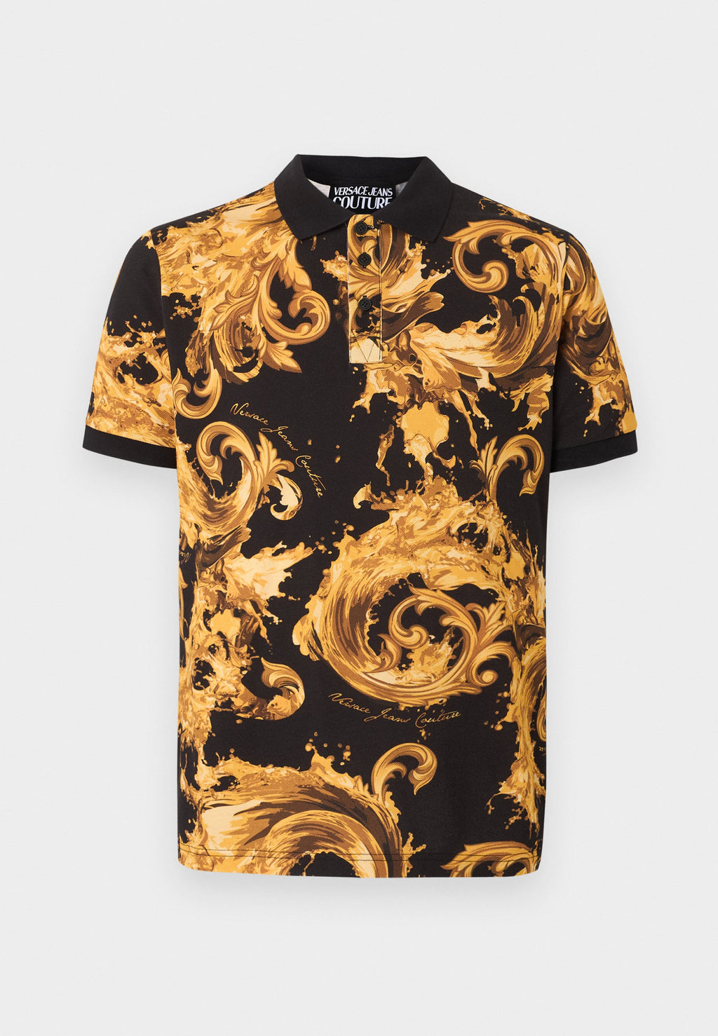 PRINT - Polo shirt - black/gold-coloured