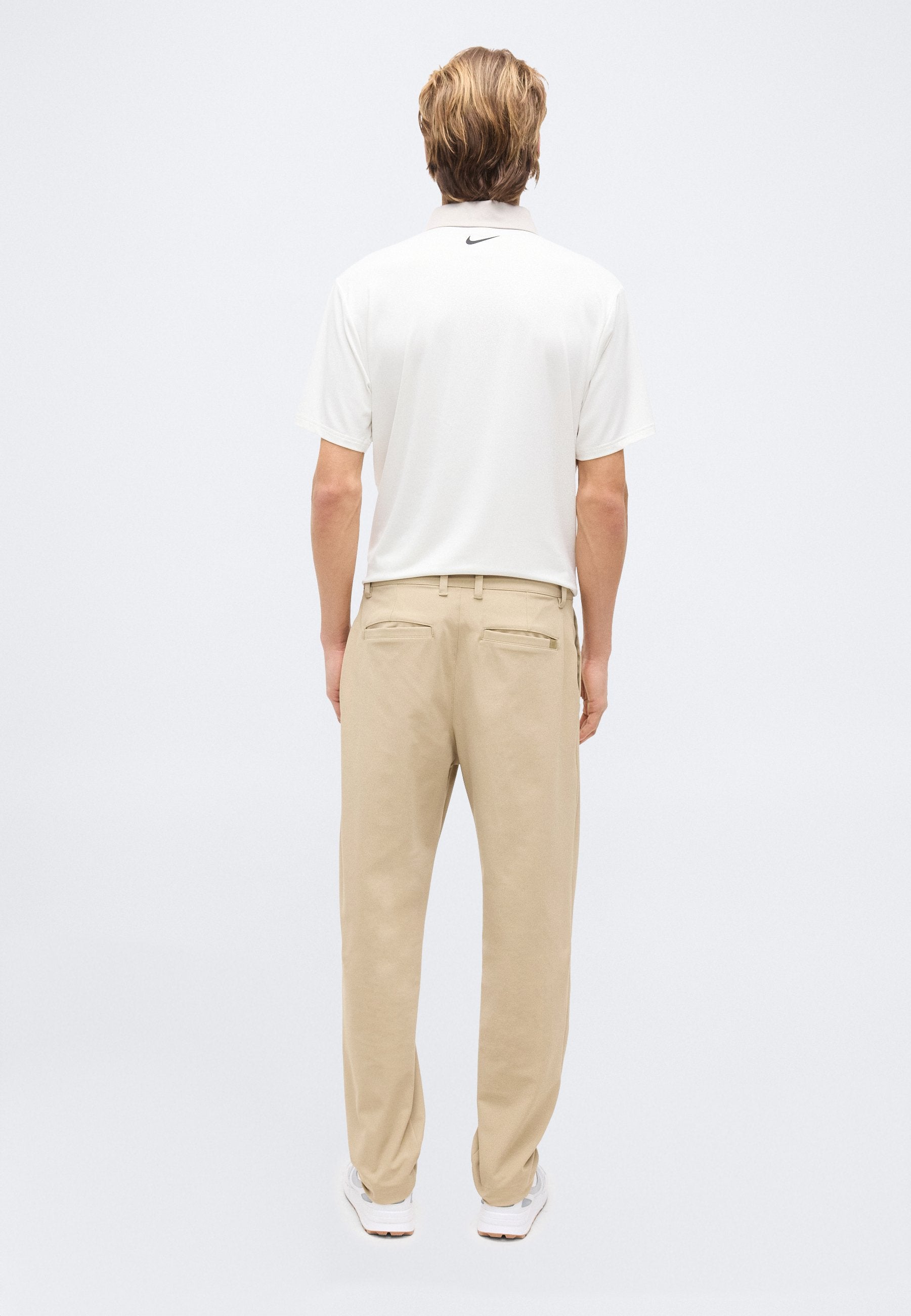 PAR SLIM - Trousers - limestone/black