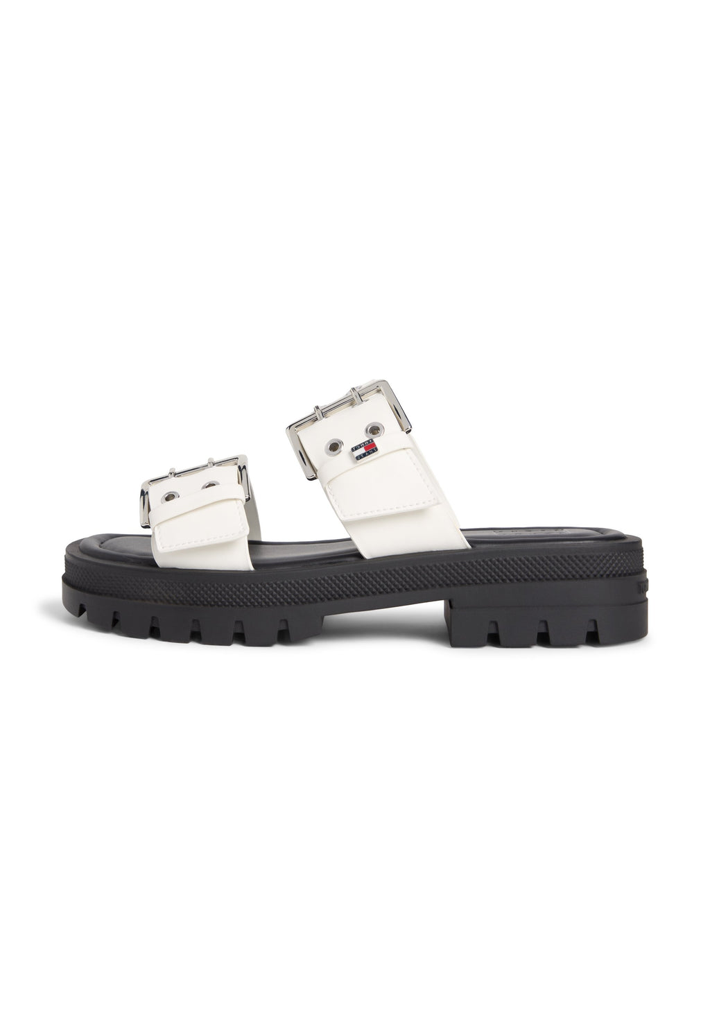 CHUNKY CLEAT DOUBLE BUCKLE SANDALS - Sandals - ivory