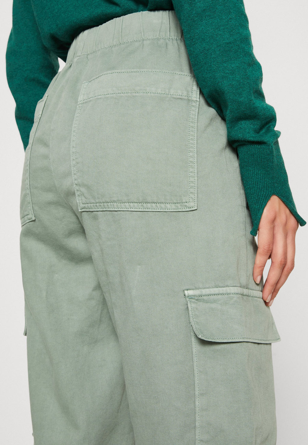 BROKEN PULL ON PANT - Cargo trousers - sage