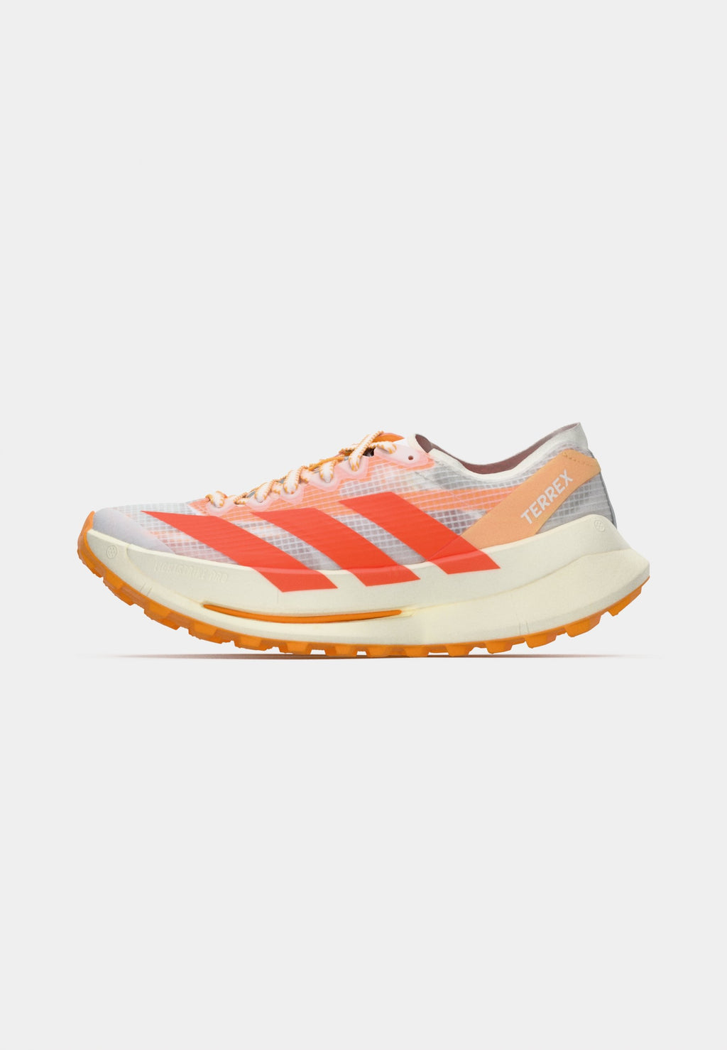 AGRAVIC SPEED ULTRA 2 - Trail running shoes - footwear white/impact orange/reflective silver-coloured