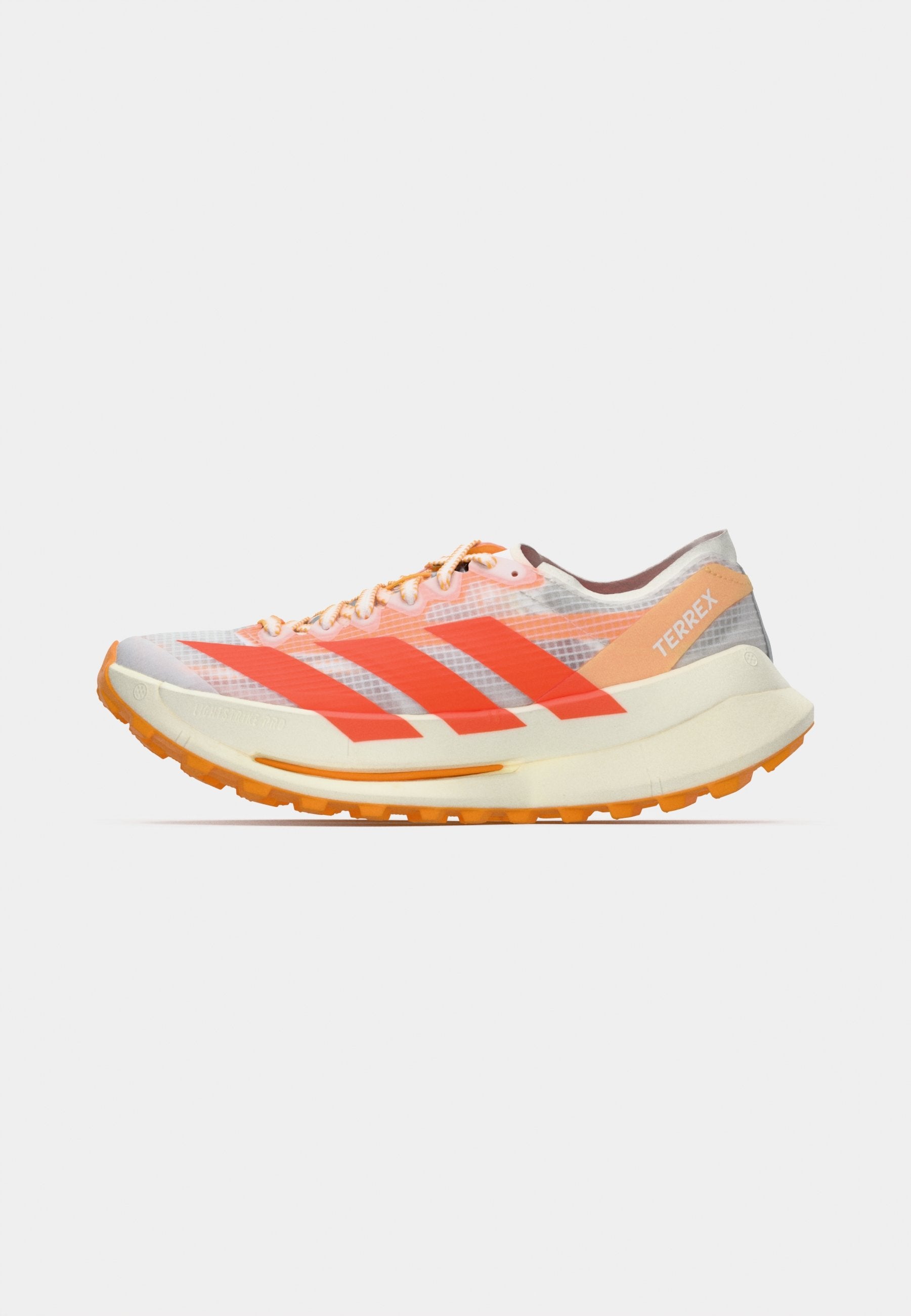 AGRAVIC SPEED ULTRA 2 - Trail running shoes - footwear white/impact orange/reflective silver-coloured