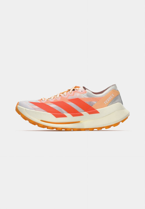 AGRAVIC SPEED ULTRA 2 - Chaussures de trail - footwear white/impact orange/reflective silver-coloured