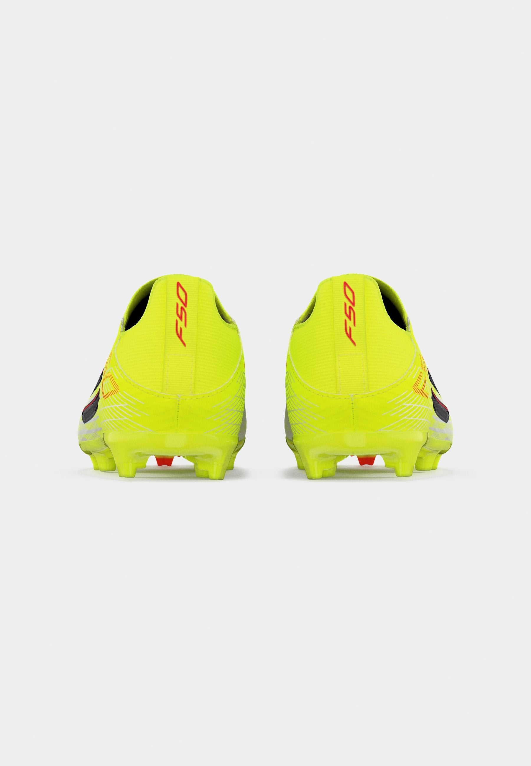 F50 LEAGUE LACELESS FIRM GROUND / MULTI GROUND KIDS UNISEX - Football boots artificial grass - team solar yellow 2/core black/lucid red