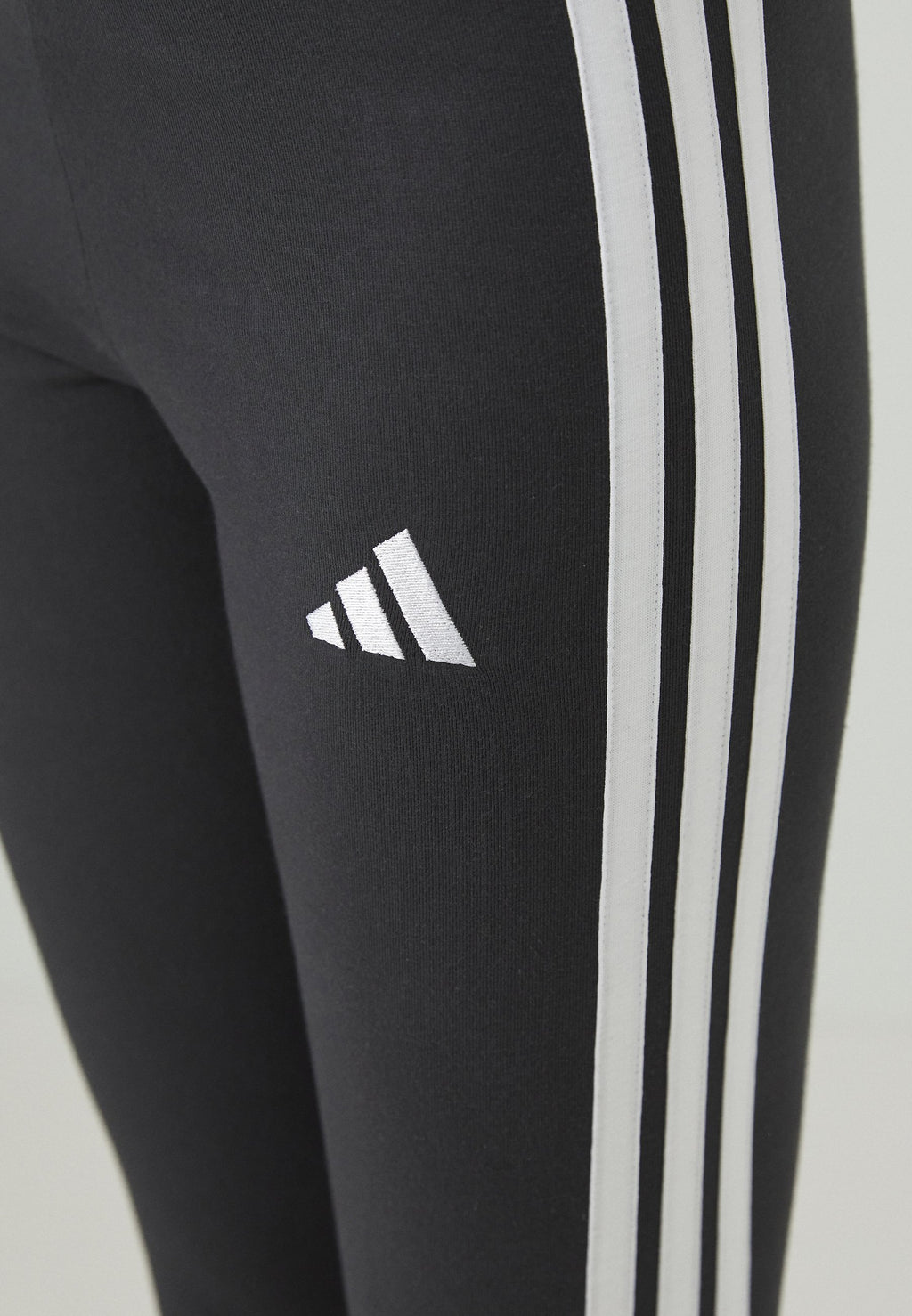 ESSENTIALS 3 STRIPES - Leggings - black/white