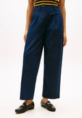 BARREL PLEATED - Trousers - dark night navy