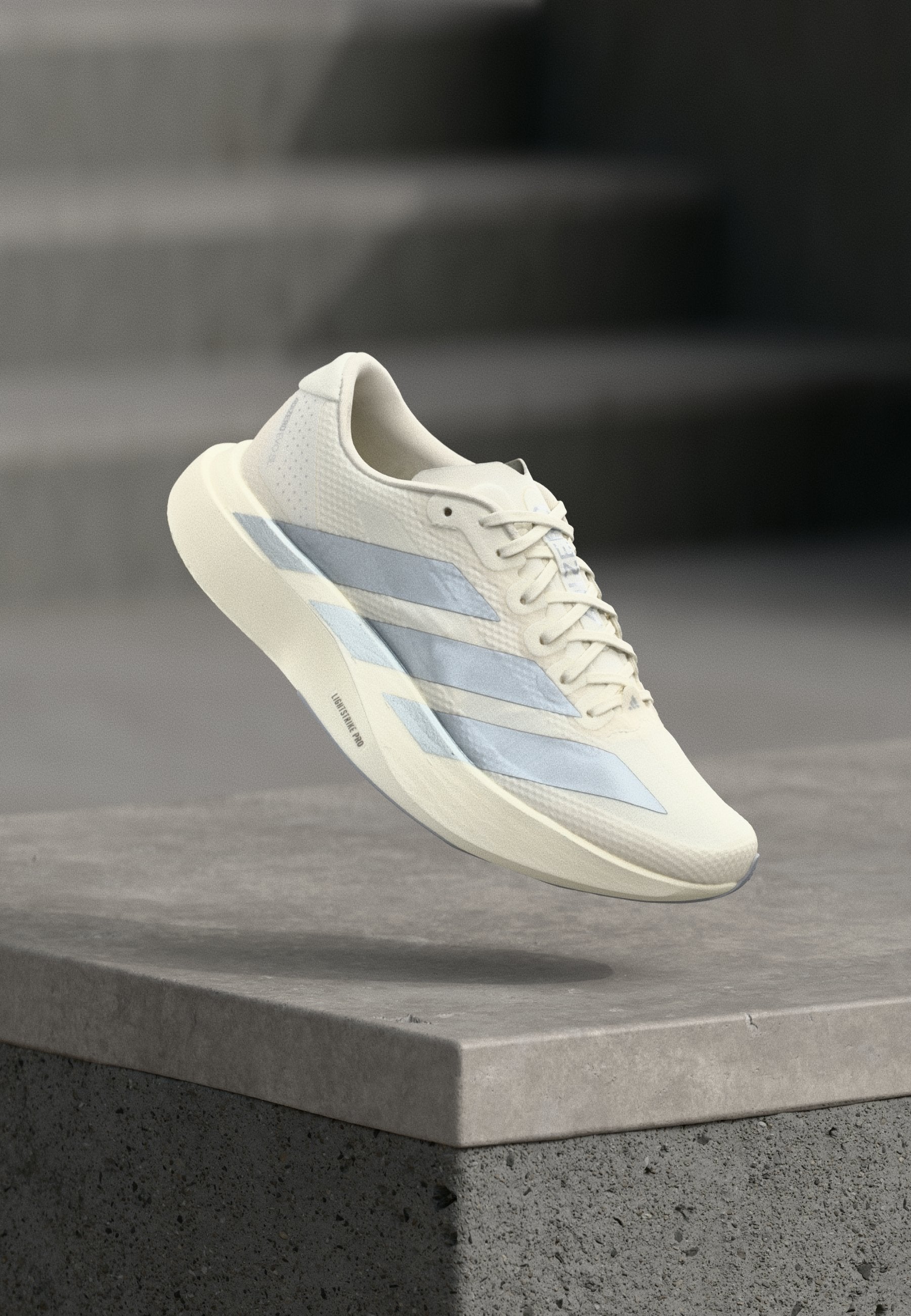 ADIZERO EVO SL WOVEN W - Road running shoes - core white/halo silver-coloured
