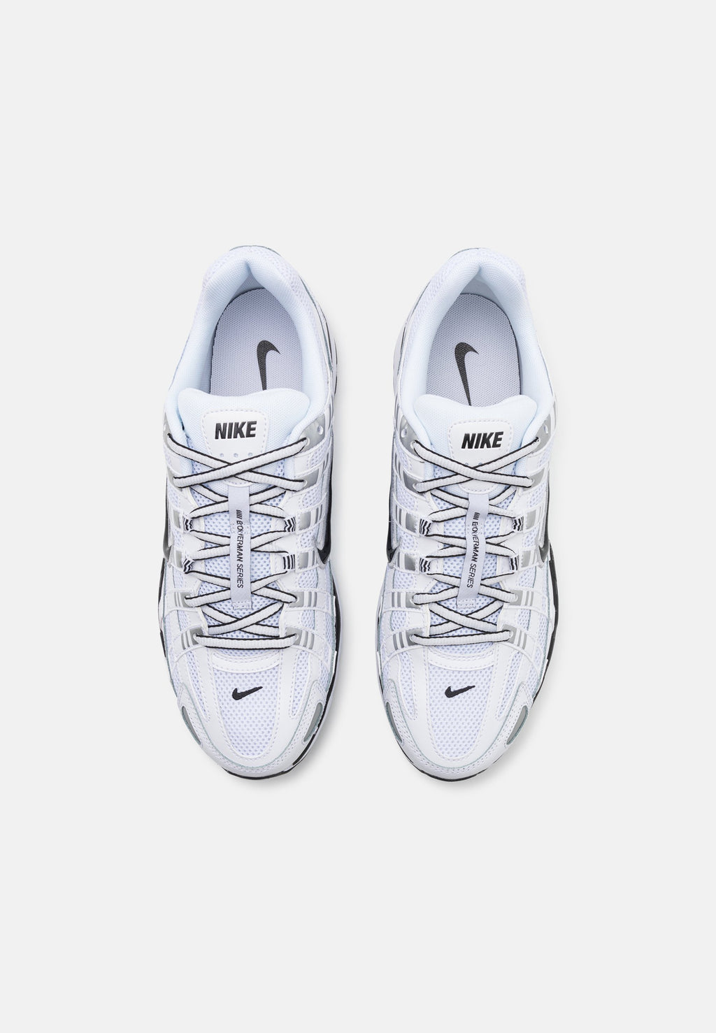 P 6000 UNISEX - Trainers - white/black/metallic silver