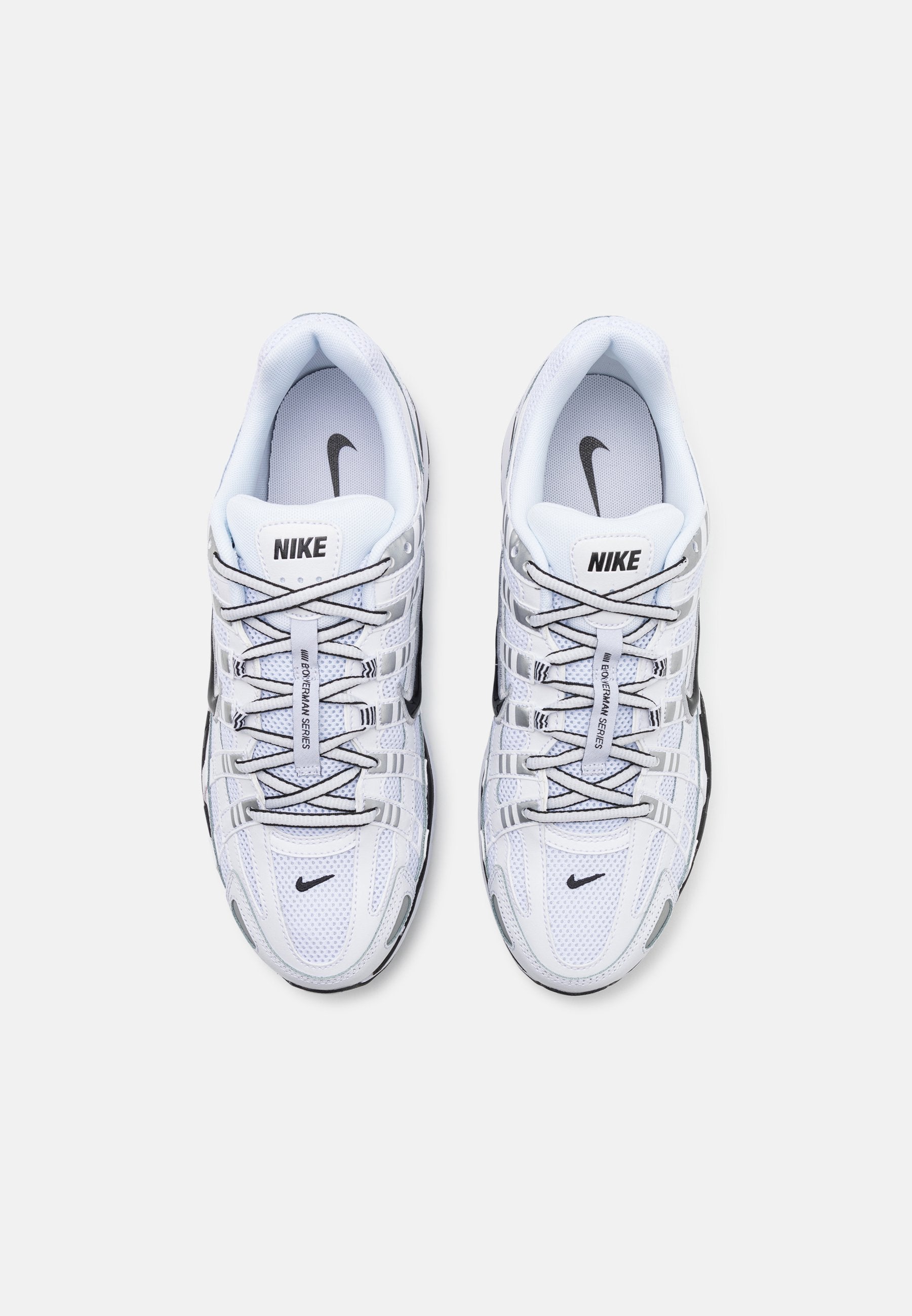 P 6000 UNISEX - Trainers - white/black/metallic silver
