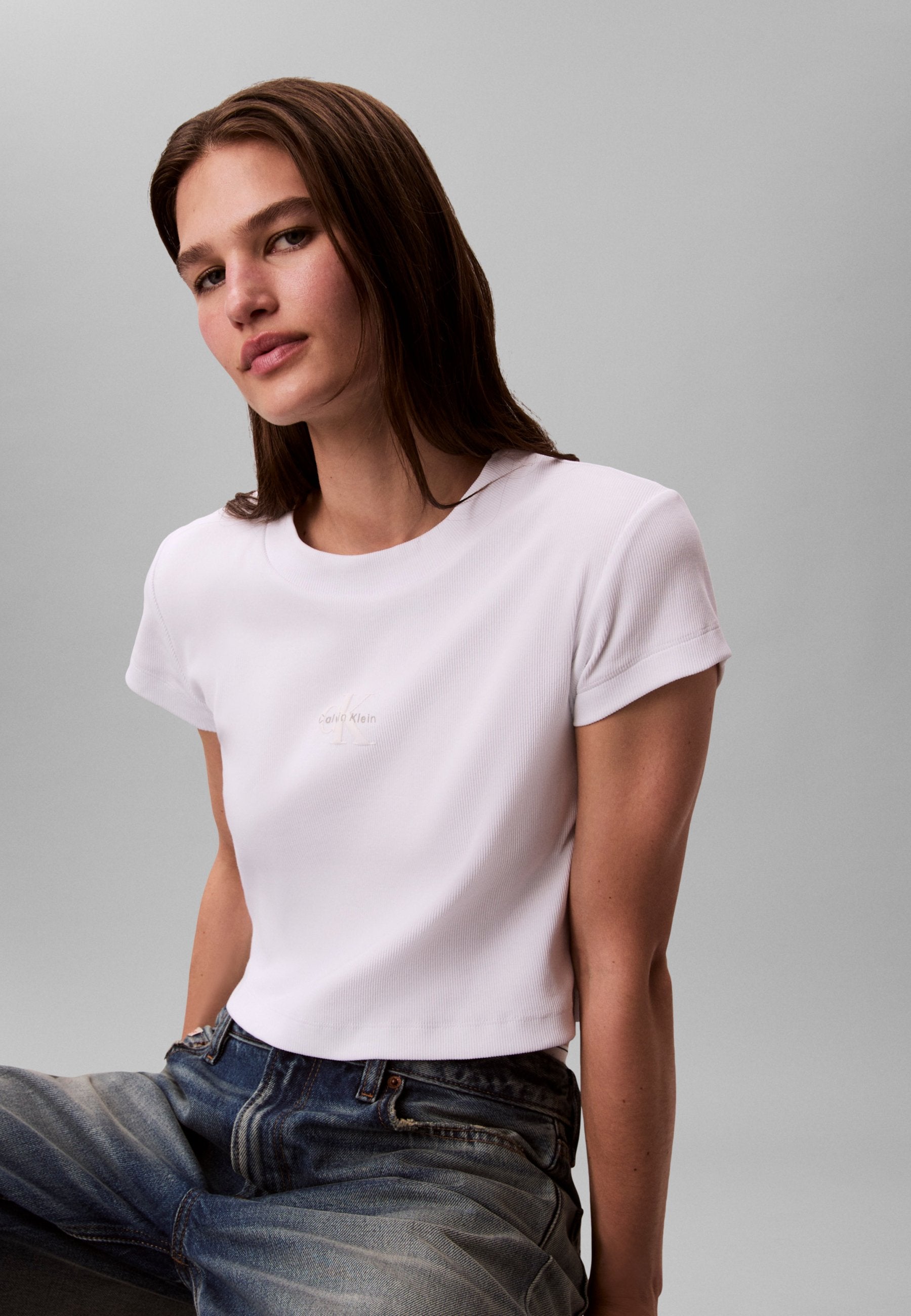Print T-shirt - brilliant white