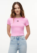 SLIM BADGE TEE - Basic T-shirt - pink daisy