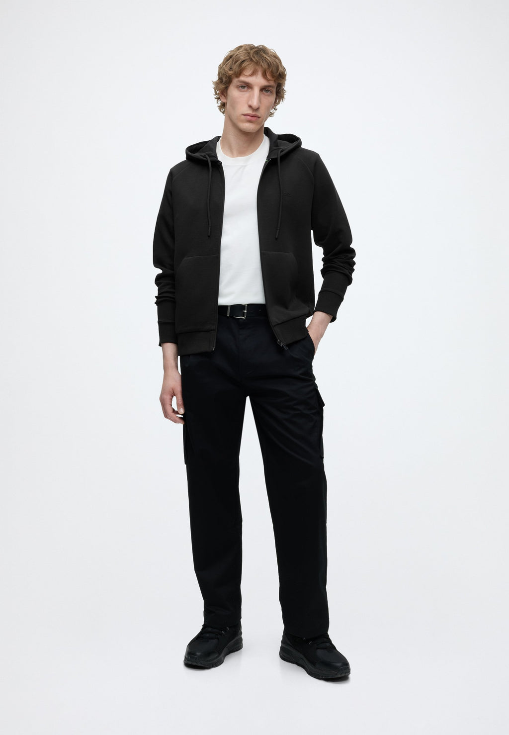 SAGGY - Zip-up sweatshirt - black